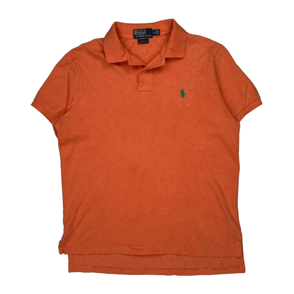 Polo By Ralph Lauren Polo Shirt - Large Orange Cotton Refurbished - Thrifted (note: this is a term often used to describe second- refurbished available on Cerqular