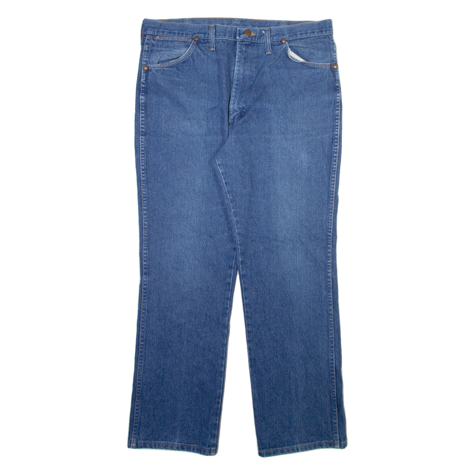 WRANGLER Mens Jeans Blue Regular Straight W35 L30 Refurbished - N/A refurbished available on Cerqular