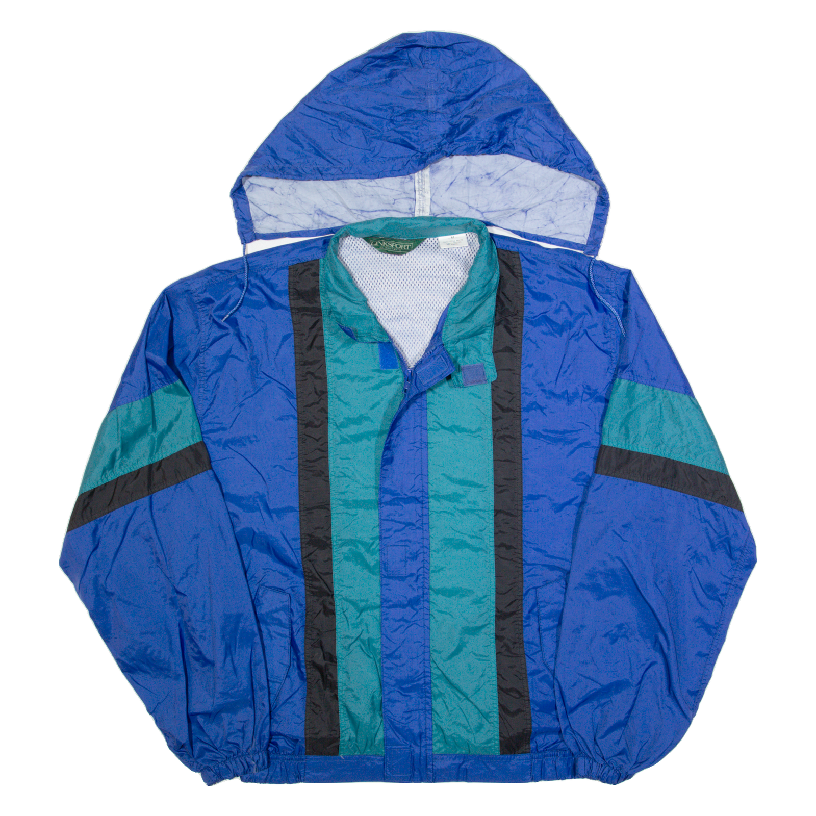 LINK SPORT Mens Rain Jacket Blue 90s Hooded M Refurbished - N/A refurbished available on Cerqular