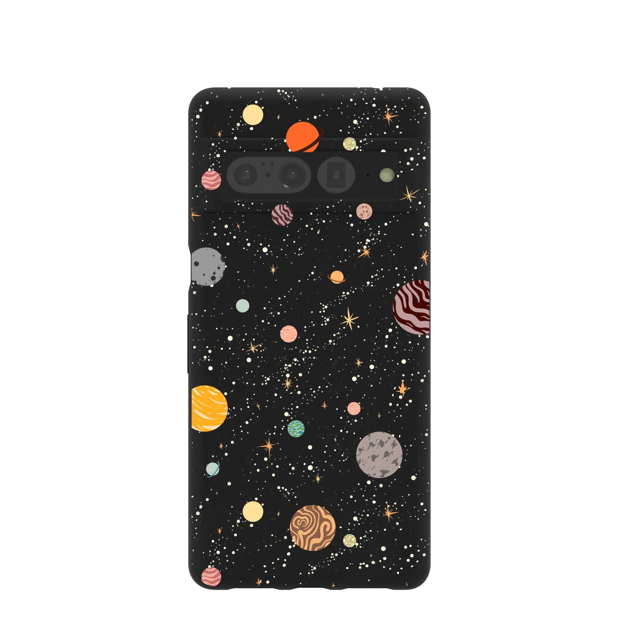 Black Galactic Glow Google Pixel 7 Pro Case Refurbished - Pela Case refurbished available on Cerqular