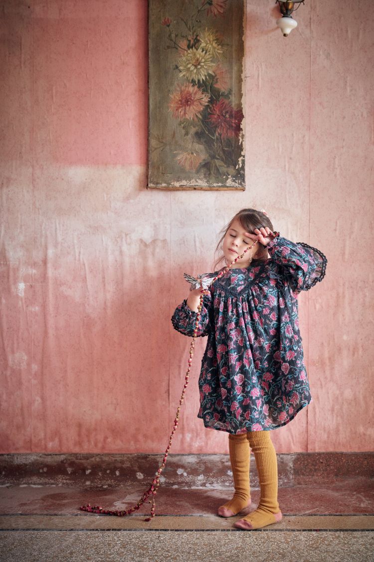 Dress Lara - Charcoal Wildflowers | Size: 18m Refurbished - N/A (Note: This brand may not be well-known globally refurbished available on Cerqular