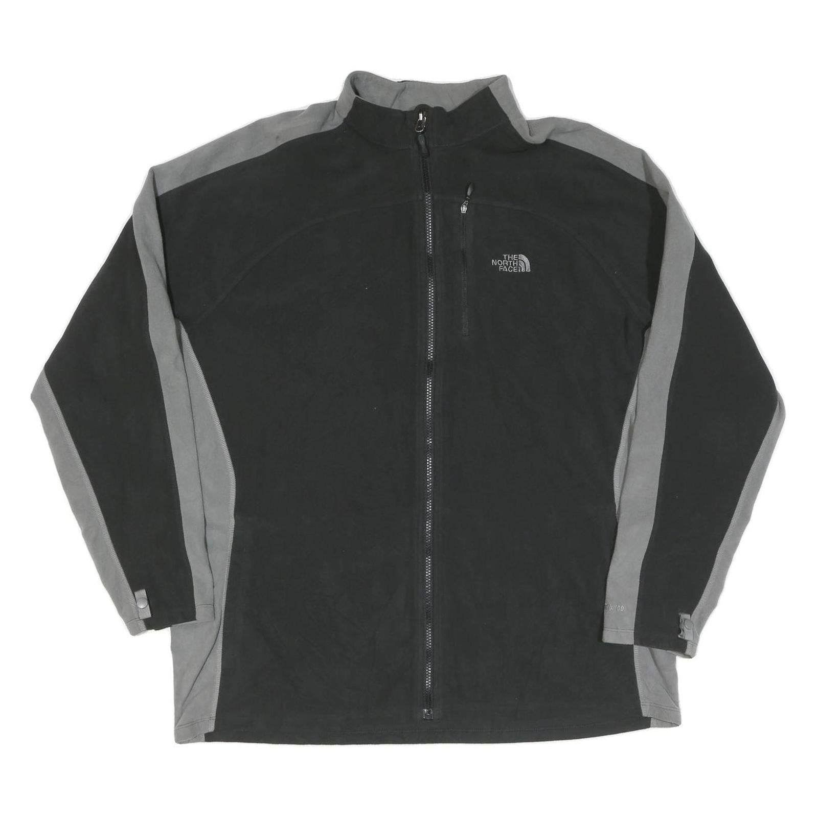 THE NORTH FACE Mens Black & Grey Zip Jacket 2XL Cotton Blend Outdoor Casual Refurbished - N/A refurbished available on Cerqular