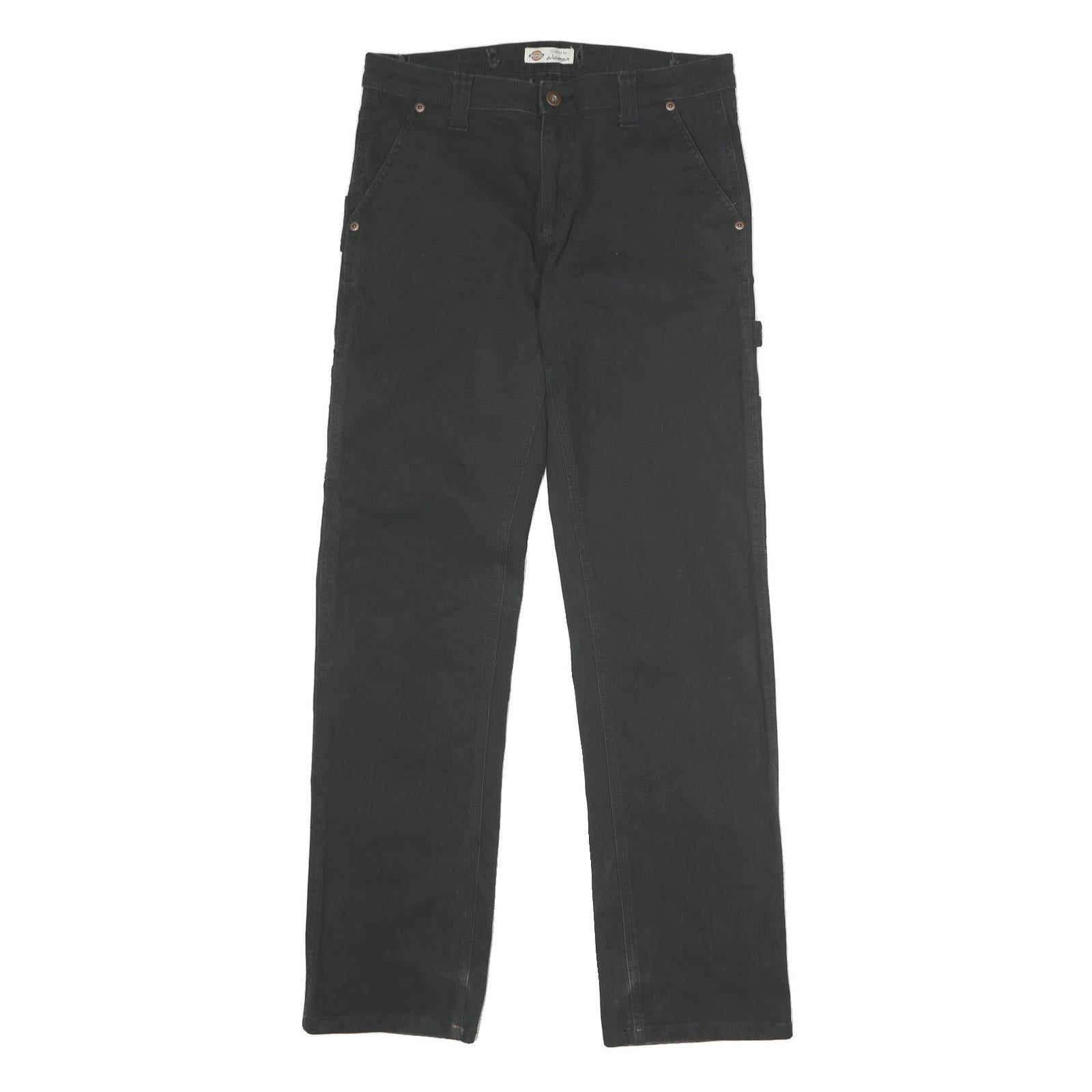 DICKIES Womens Black Regular Fit Straight Leg Trousers W32 L32 Workwear Refurbished - N/A refurbished available on Cerqular