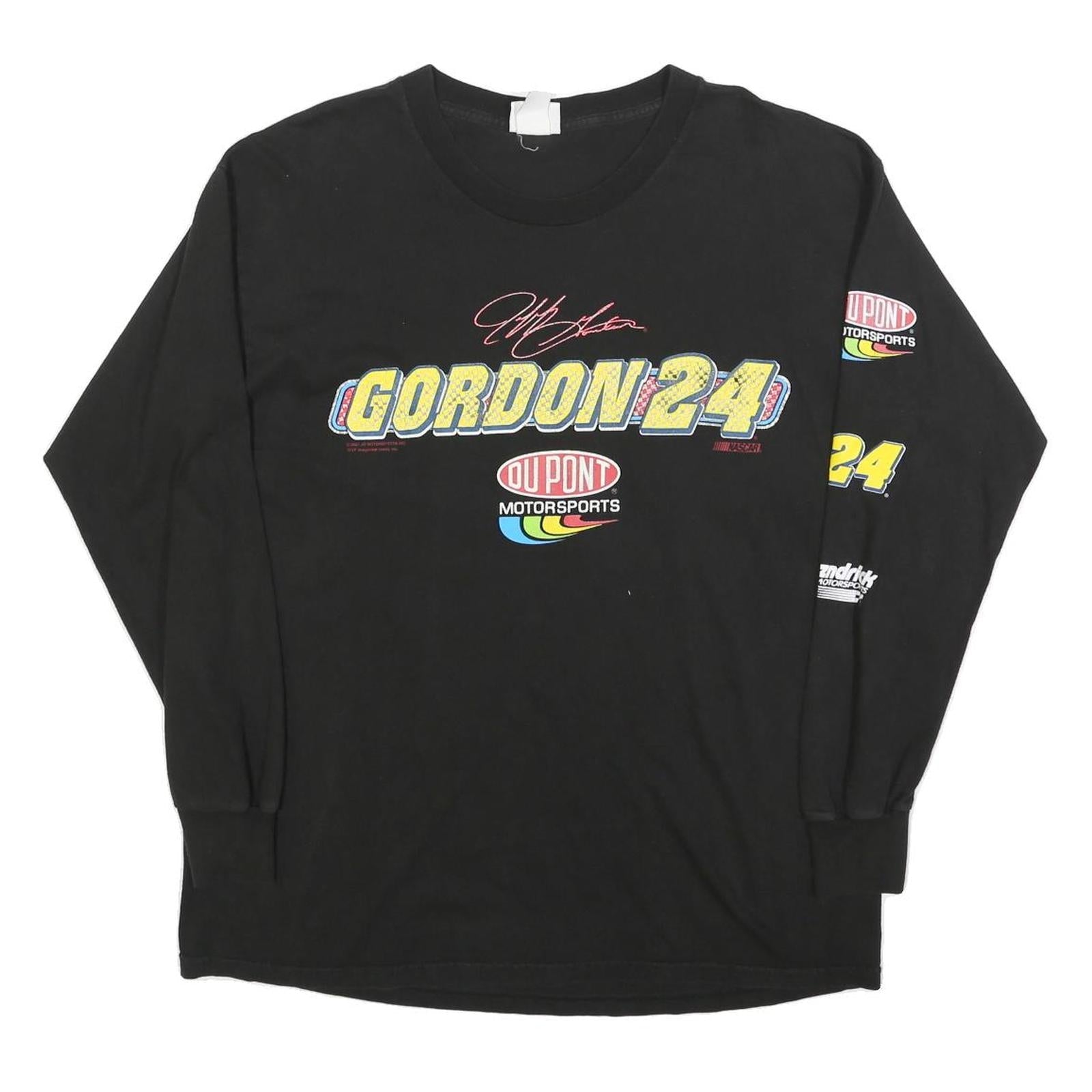 CHASE AUTHENTICS Mens Black Gordon 24 Racing Long Sleeve Crew Neck T-Shirt L Refurbished - N/A refurbished available on Cerqular