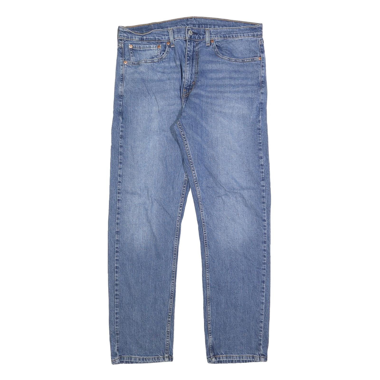 LEVI'S 505 Mens Jeans Blue Regular Straight Denim Medium W36 L32 Classic Style Refurbished - N/A refurbished available on Cerqular