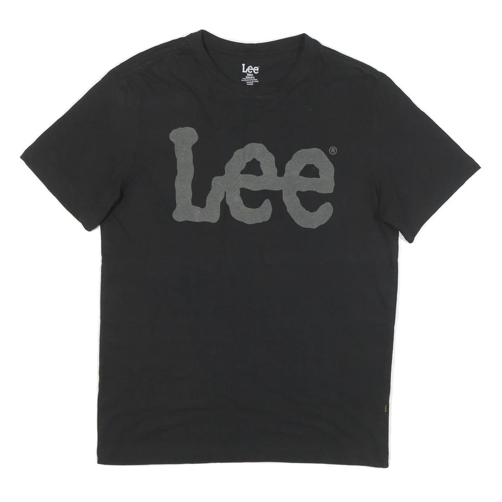 LEE Mens Black Graphic T-Shirt S Short Sleeve Crew Neck Cotton Blend Refurbished - N/A refurbished available on Cerqular