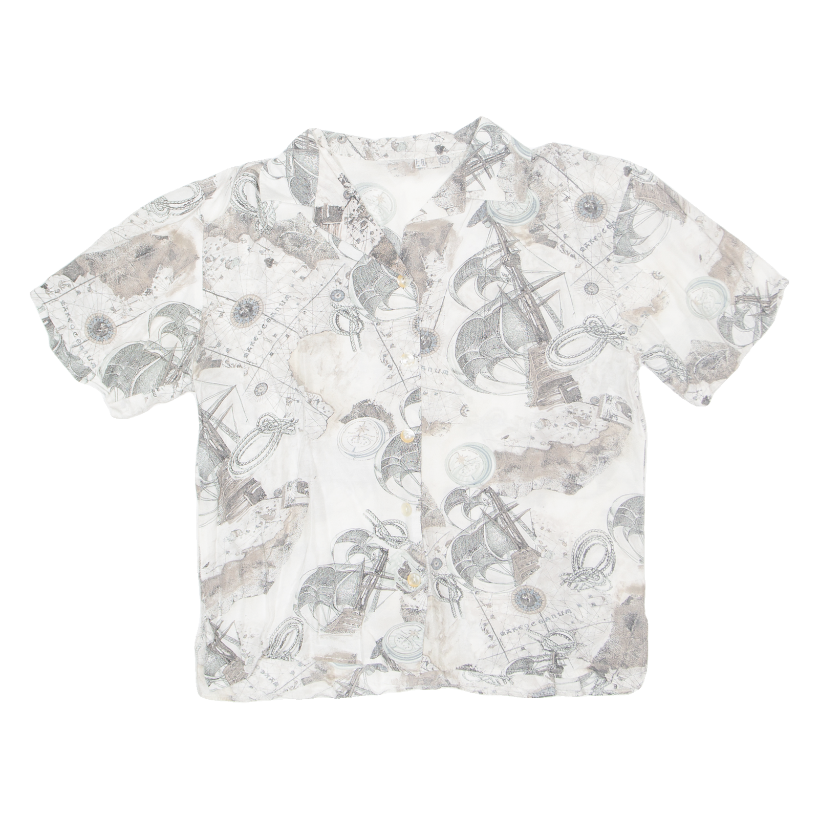 Womens Shirt White Crazy Pattern UK 10 Refurbished - N/A refurbished available on Cerqular