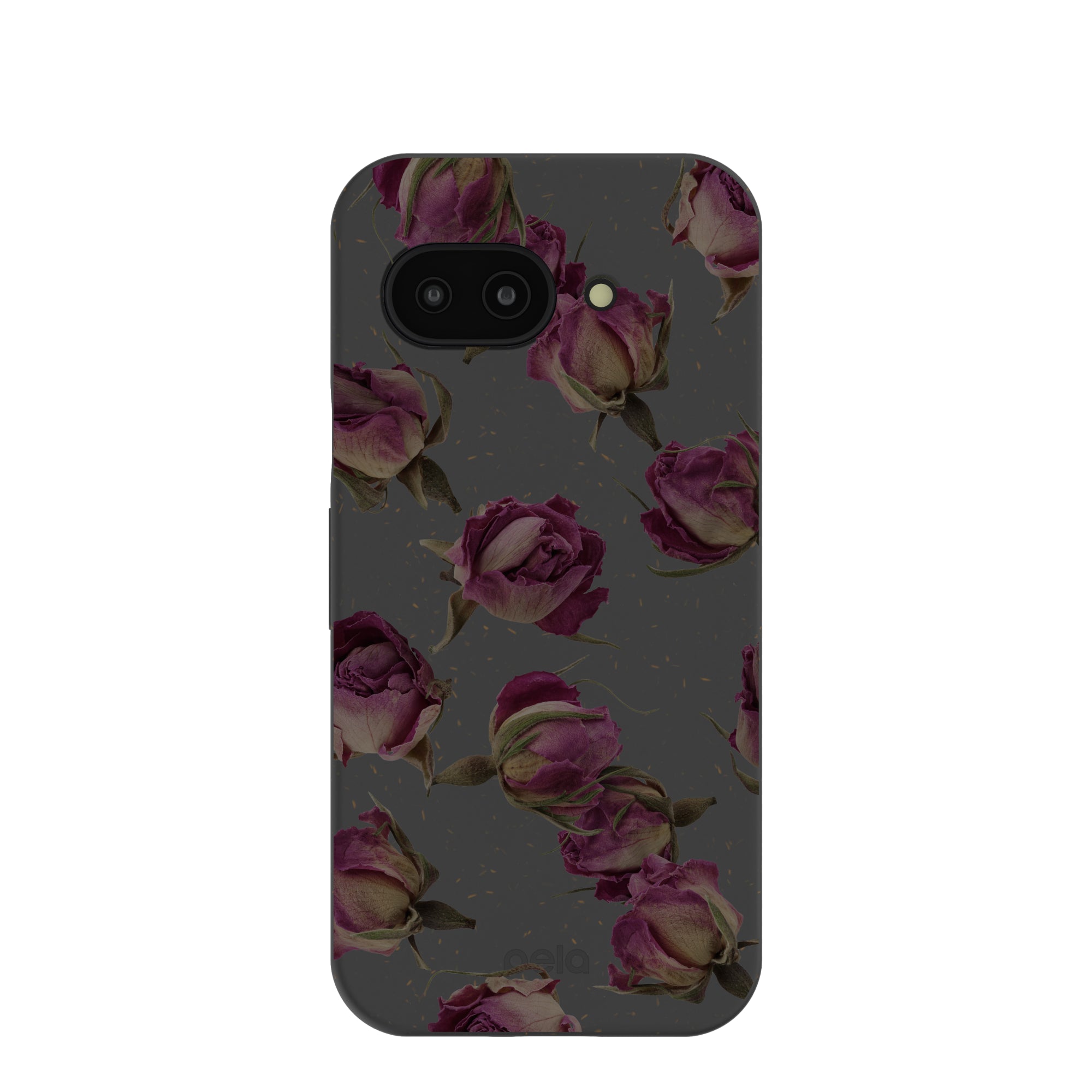 Black Dried Rosebuds Google Pixel 9a Case Refurbished - Pela Case refurbished available on Cerqular