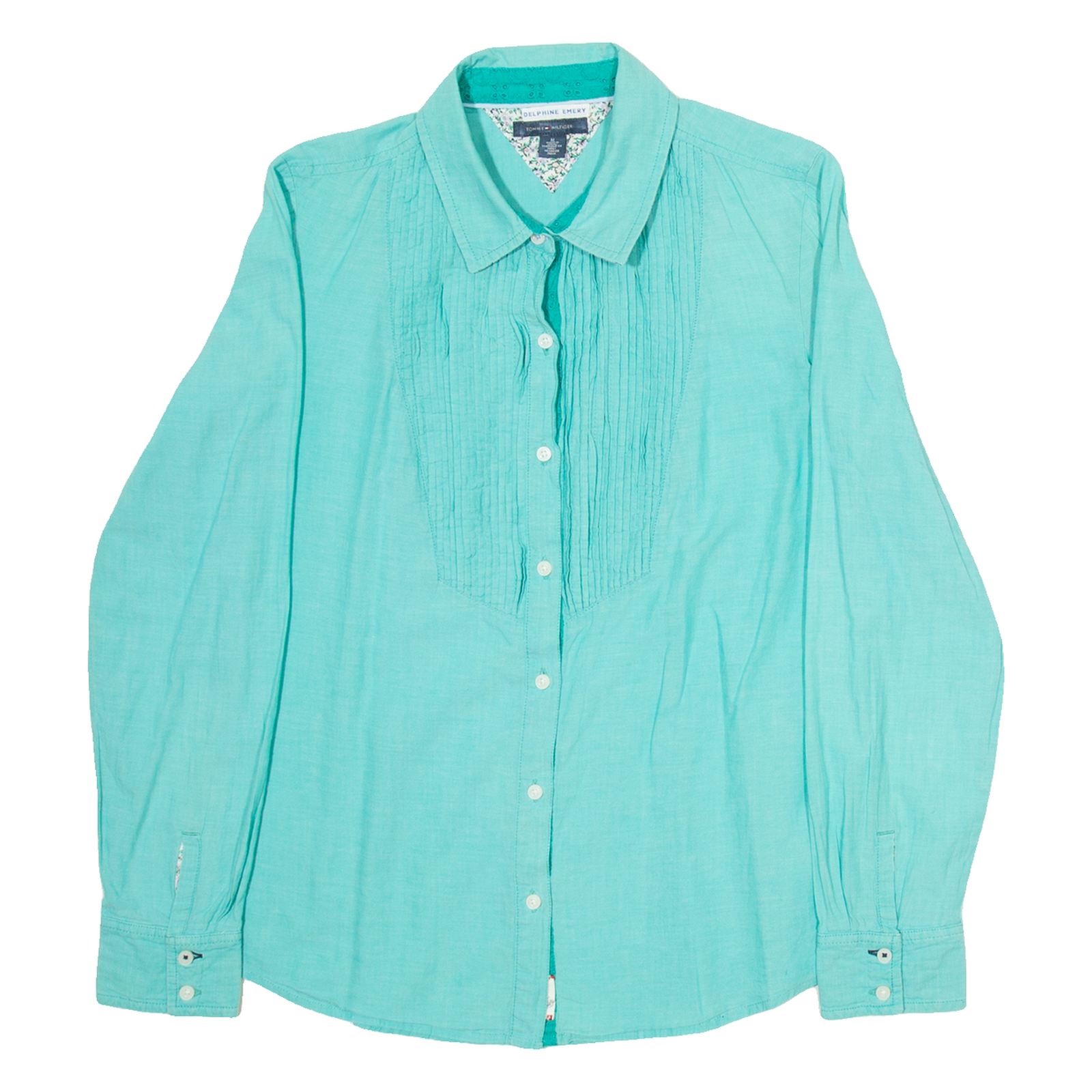 TOMMY HILFIGER Womens Plain Shirt Blue Long Sleeve M Refurbished - N/A refurbished available on Cerqular