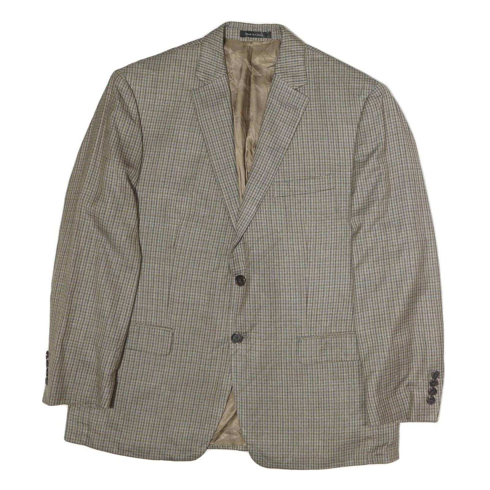 Buy LAUREN RALPH LAUREN Mens Beige & Brown Tailored Cotton Check Jacket M Button Refurbished - $71.49 LAUREN RALPH LAUREN Mens Beige & Brown Tailored Cotton Check Jacket M Button Refurbished - N/A refurbished available on Cerqular