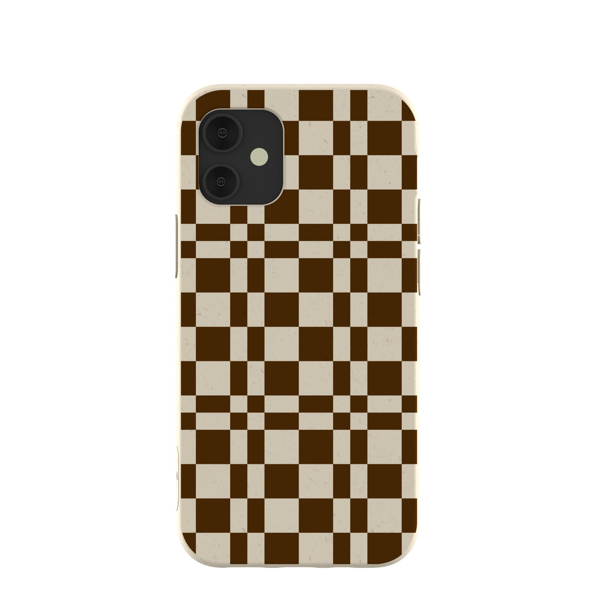 London Fog Chestnut Checkers iPhone 12 Mini Case Refurbished - Pela Case refurbished available on Cerqular