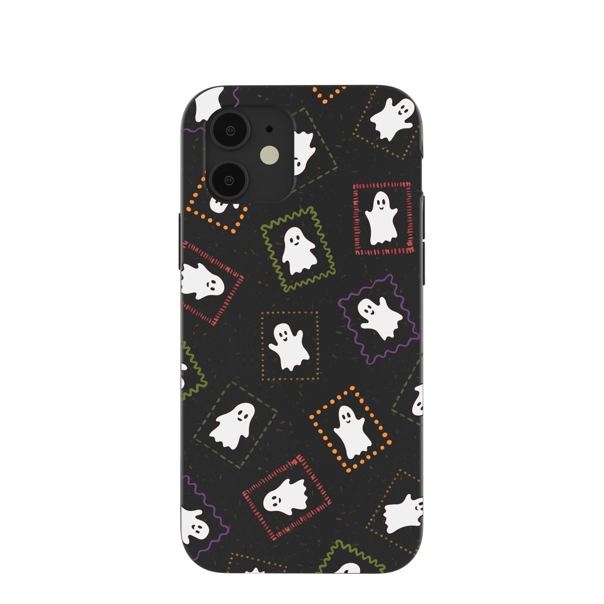Black Ghost Stamps iPhone 12/ iPhone 12 Pro Case Refurbished - Pela Case refurbished available on Cerqular