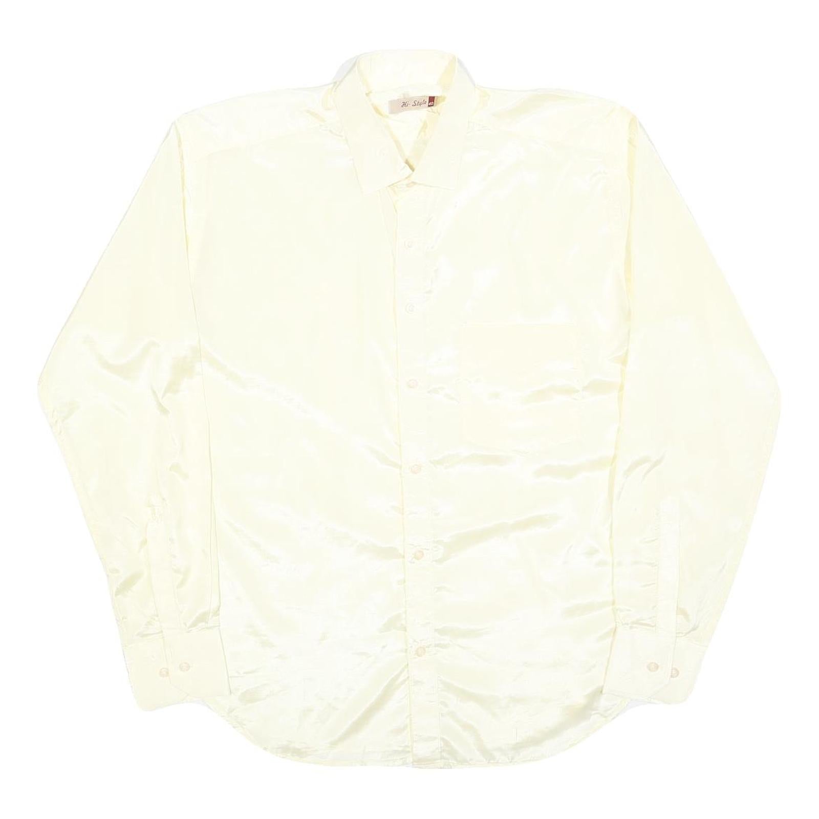 Buy HI-STYLE Mens Cream Satin Shirt L Classic Long Sleeve Button Down Relaxed Fit Refurbished - $16.89 HI-STYLE Mens Cream Satin Shirt L Classic Long Sleeve Button Down Relaxed Fit Refurbished - N/A refurbished available on Cerqular