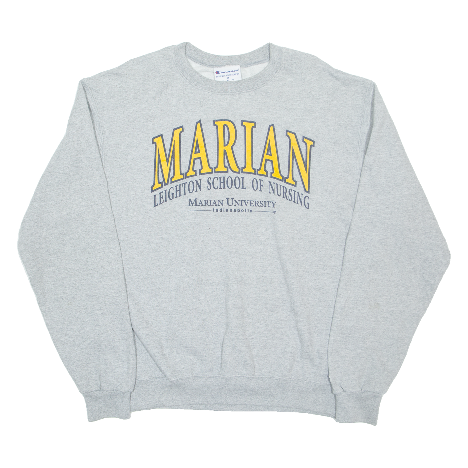CHAMPION Marian School Of Nursing Mens Sweatshirt Grey USA M Refurbished - N/A refurbished available on Cerqular