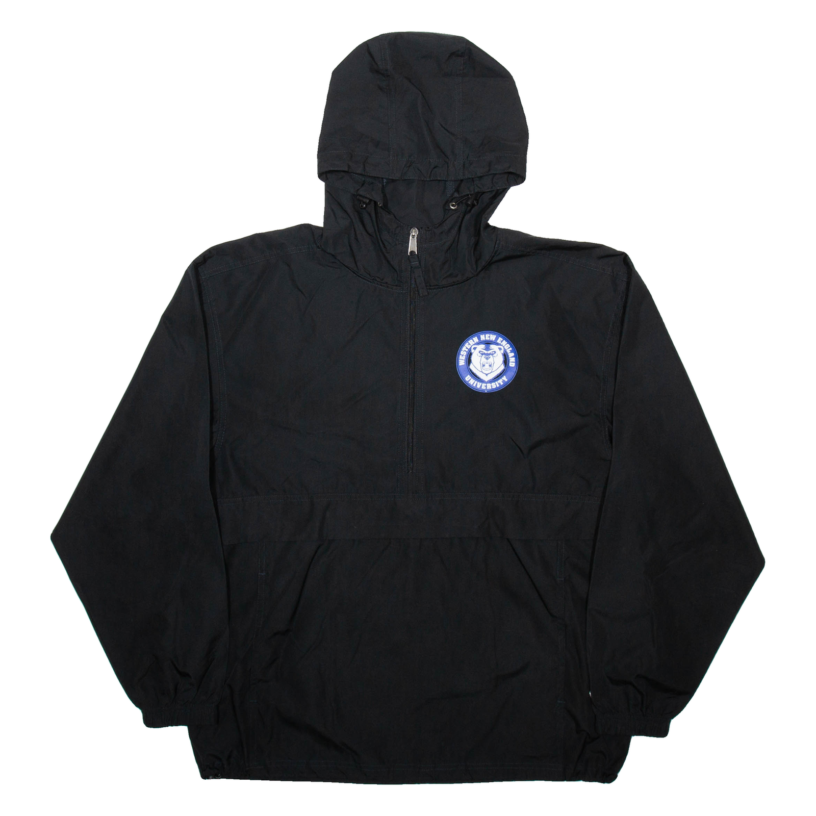 CHAMPION Western New England University Mens Anorak Jacket Black USA Hooded M Refurbished - N/A refurbished available on Cerqular