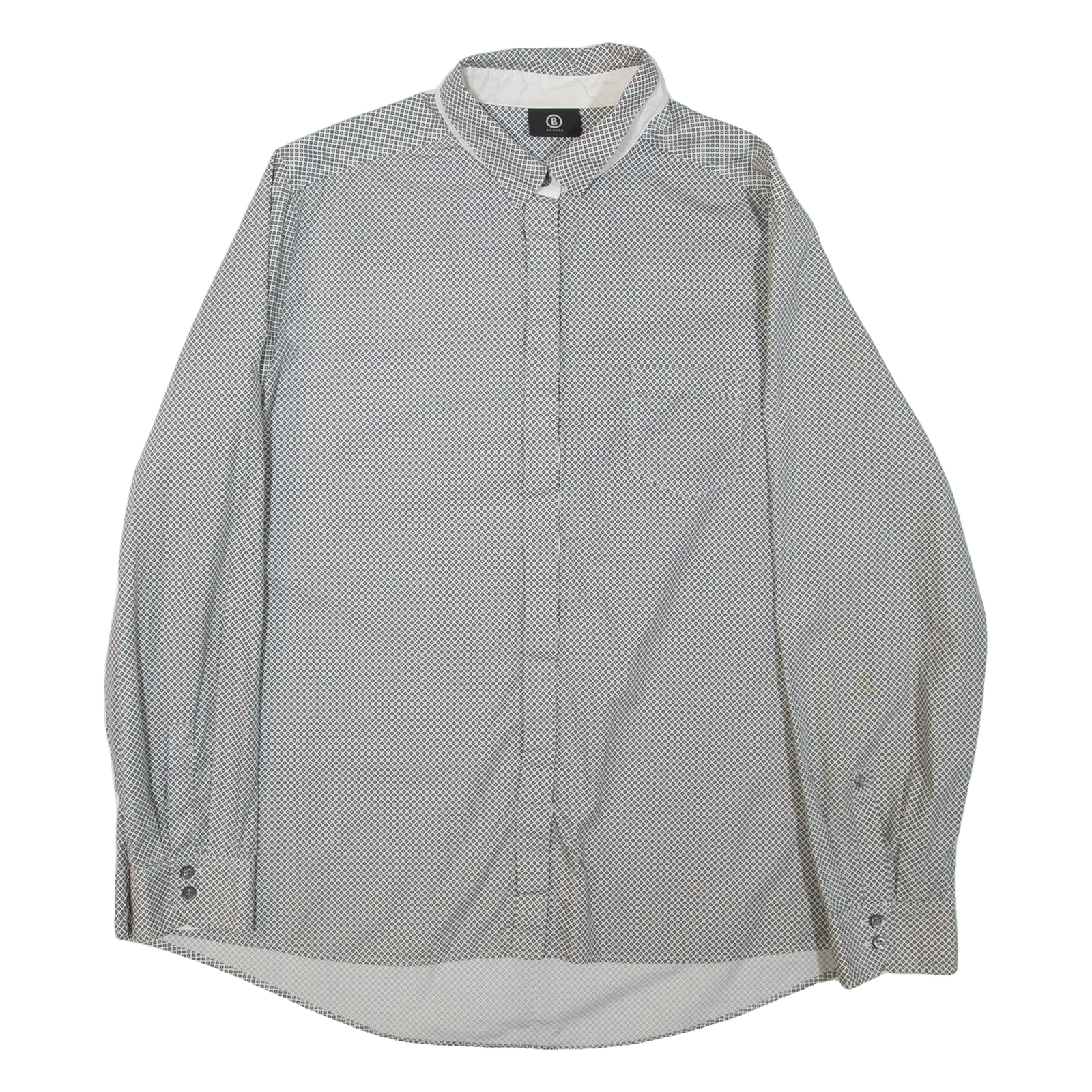 BOGNER Womens Shirt Black Geometric Long Sleeve L Refurbished - N/A refurbished available on Cerqular