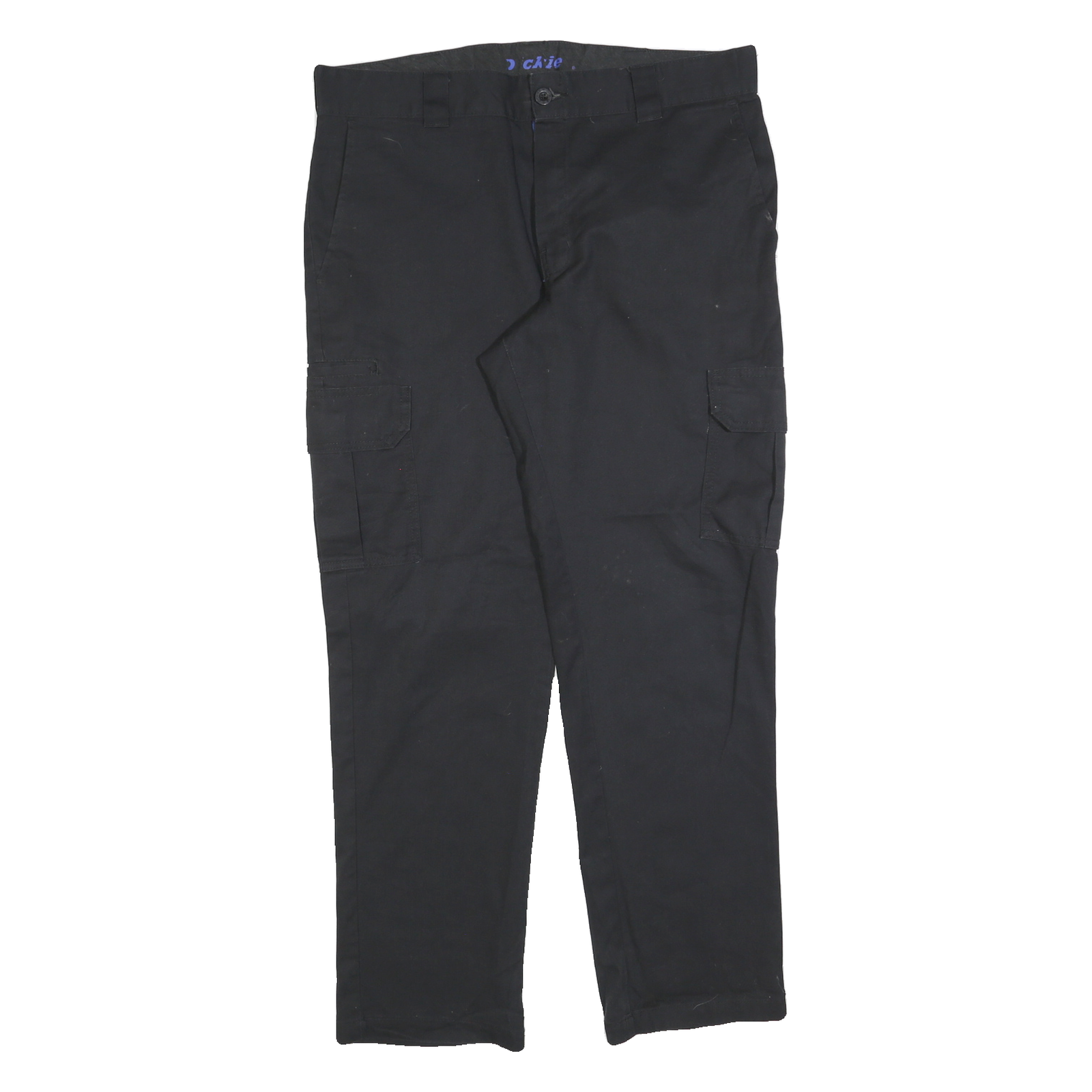 DICKIES Mens Black Slim Straight Cotton Blend Trousers W36 L30 Workwear Cargo Refurbished - N/A refurbished available on Cerqular