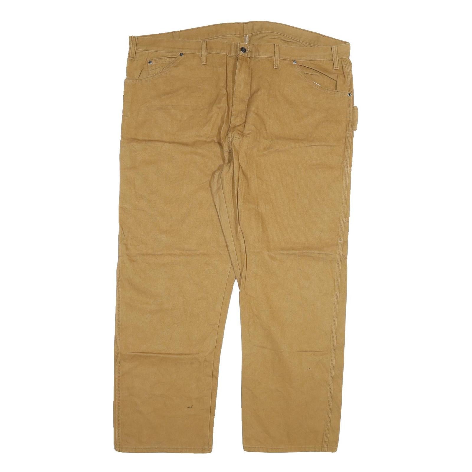 DICKIES Mens Jeans Beige Regular Straight Denim W46 L32 Workwear Zip Pockets Refurbished - N/A refurbished available on Cerqular