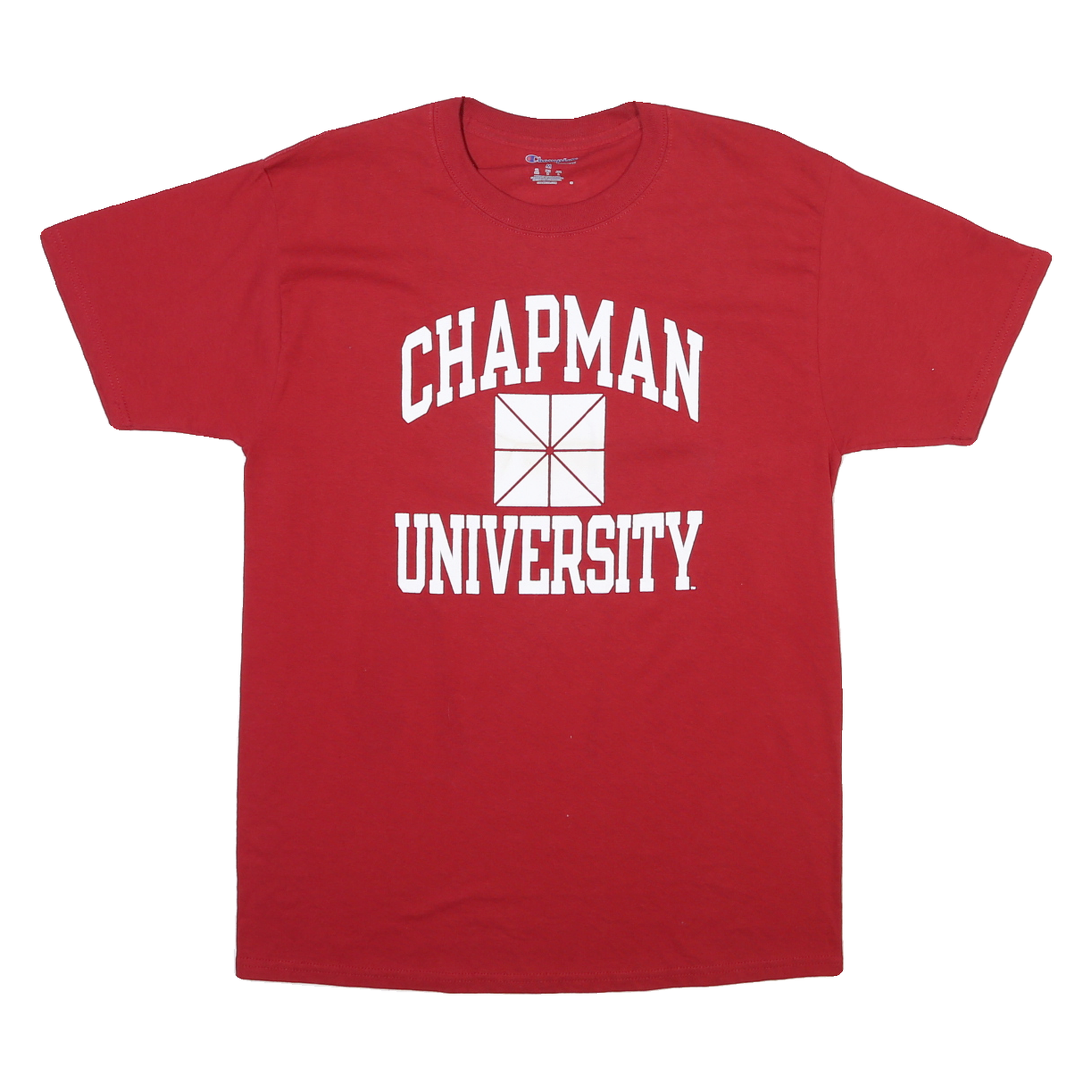 CHAMPION Mens Red Chapman University Graphic T-Shirt M Short Sleeve Crew Neck Refurbished - N/A refurbished available on Cerqular