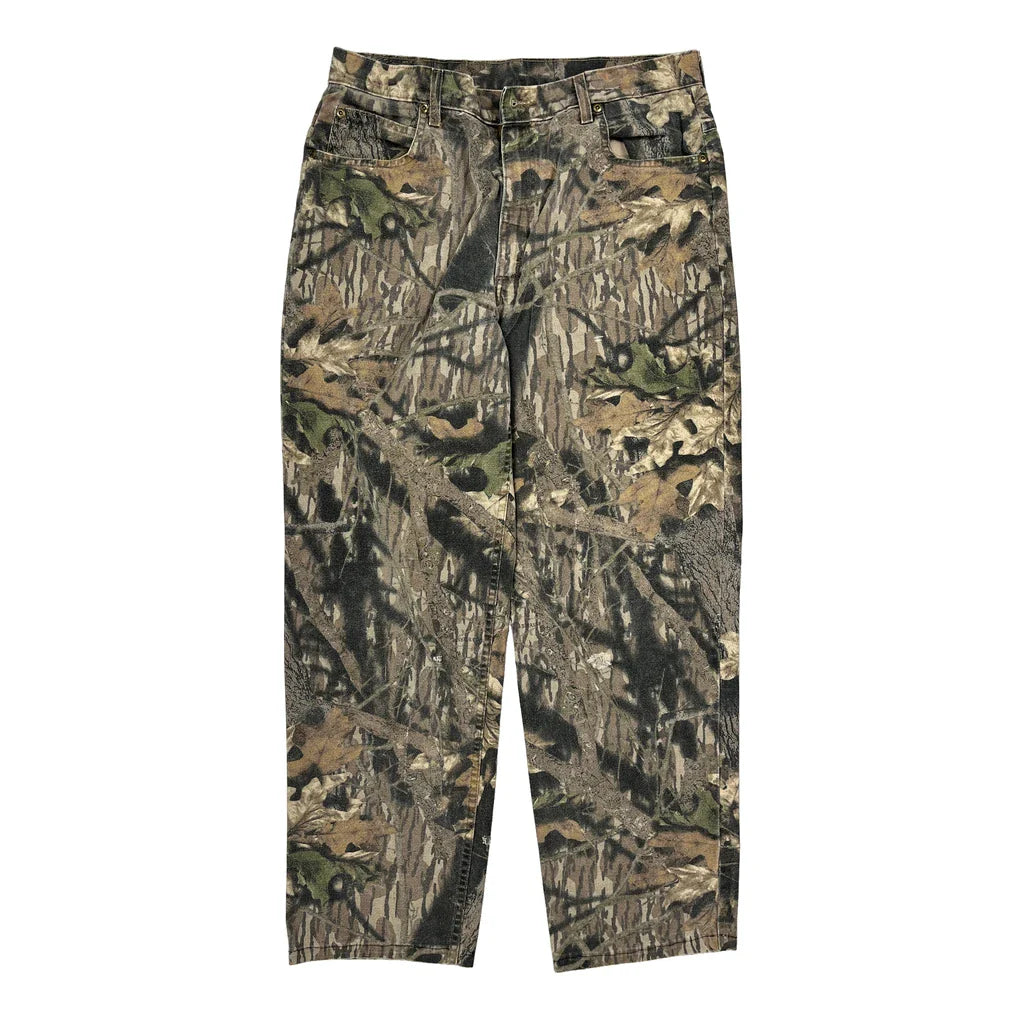 Cabelas Camo Cargo Trousers - 36W 30L Green Cotton Refurbished - Thrifted (note: this is a term often used to describe second- refurbished available on Cerqular