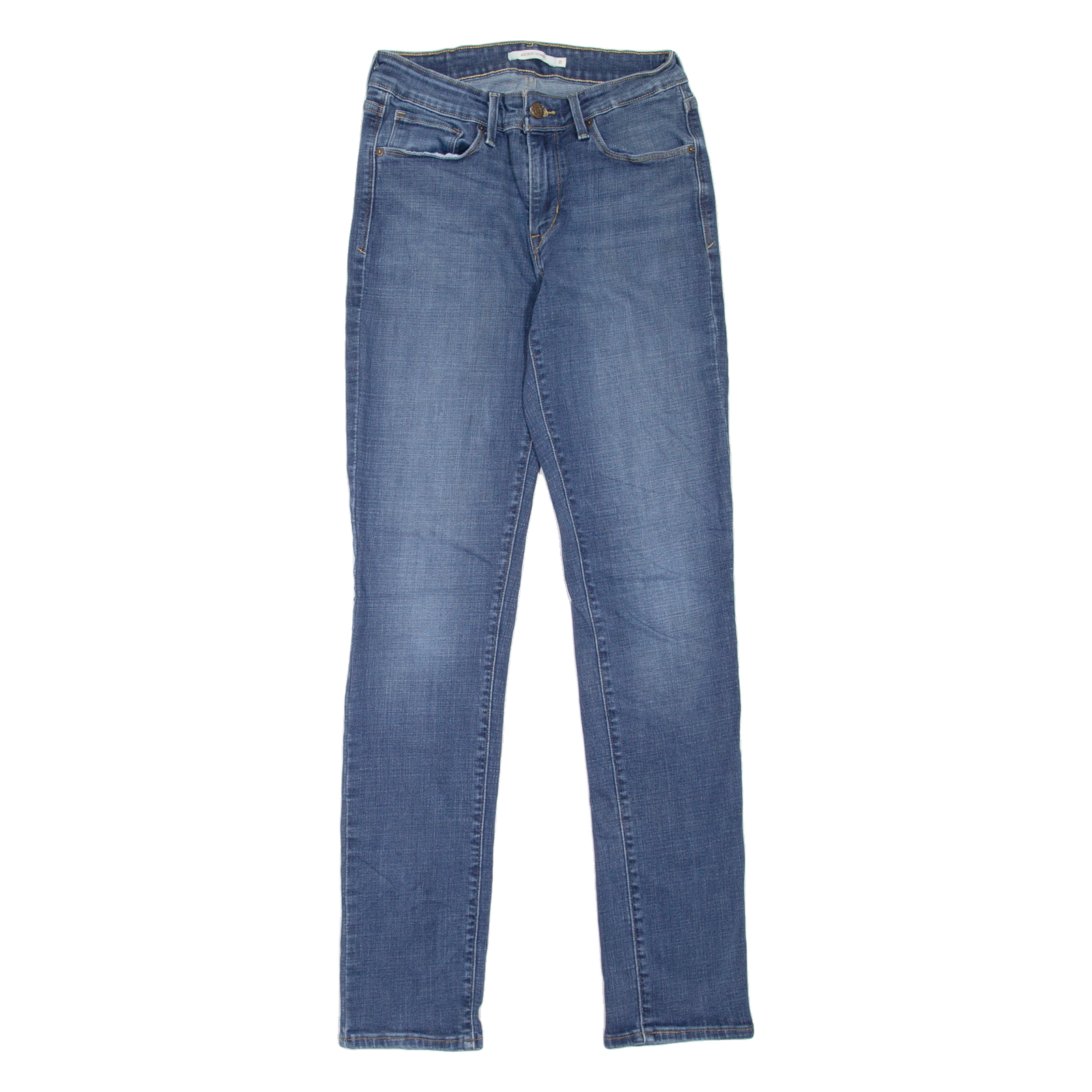 LEVI'S Mid Rise Womens Jeans Blue Slim Skinny Stone Wash W25 L32 Refurbished - N/A refurbished available on Cerqular