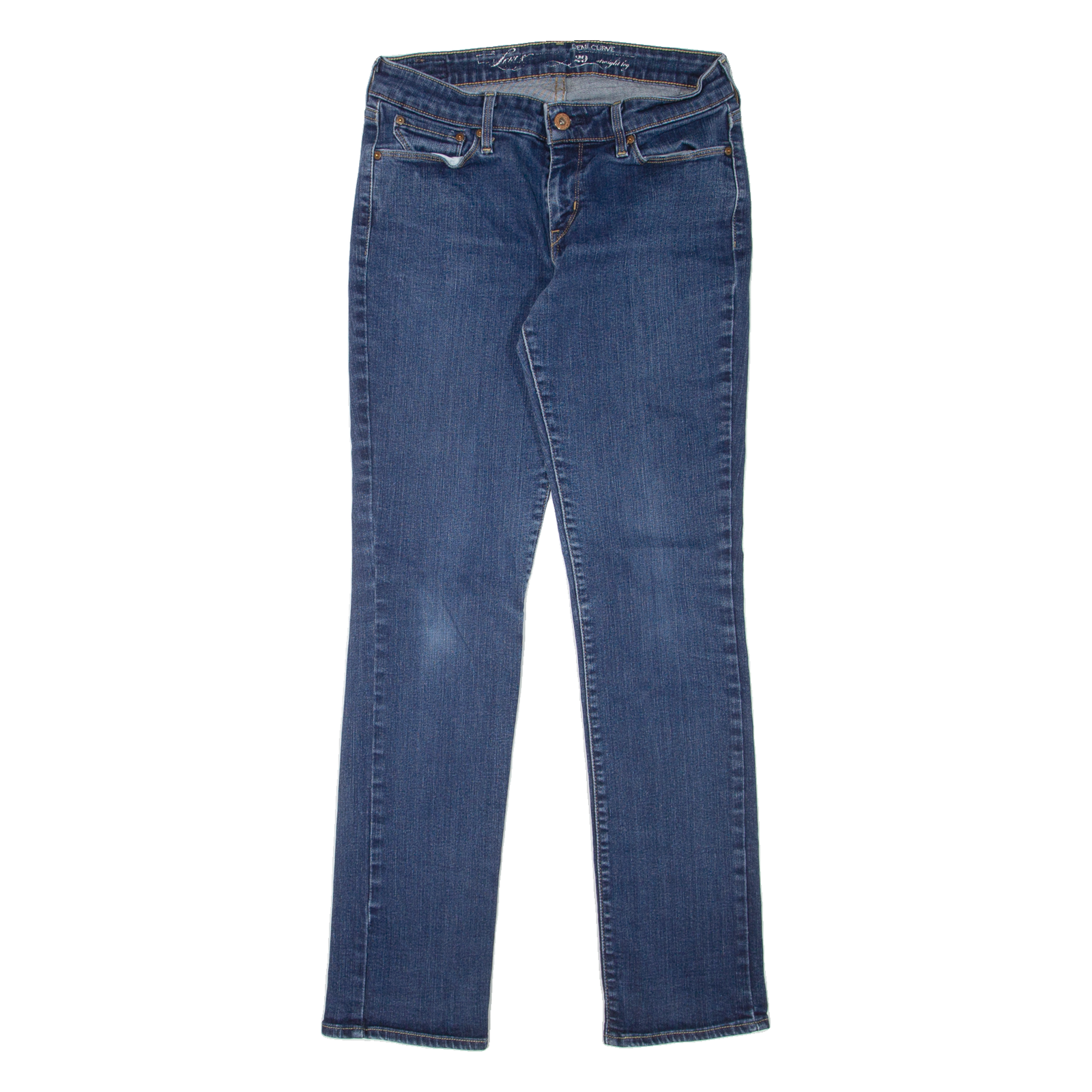 LEVI'S Womens Jeans Blue Regular Straight Denim W29 L32 Refurbished - N/A refurbished available on Cerqular