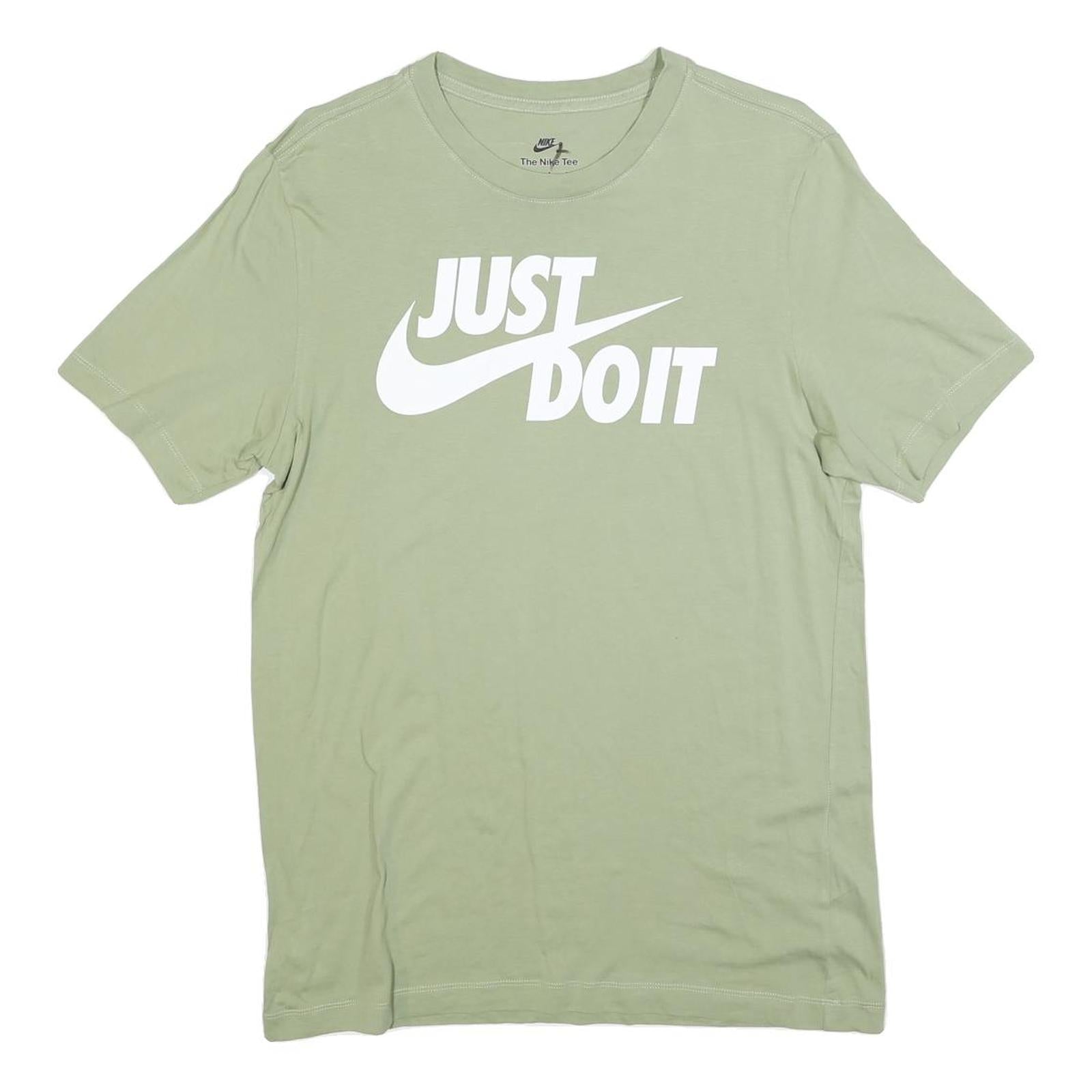 Buy NIKE Mens Green Just Do It Graphic T-Shirt M Short Sleeve Crew Neck Cotton Blend Refurbished - $19.49 NIKE Mens Green Just Do It Graphic T-Shirt M Short Sleeve Crew Neck Cotton Blend Refurbished - N/A refurbished available on Cerqular