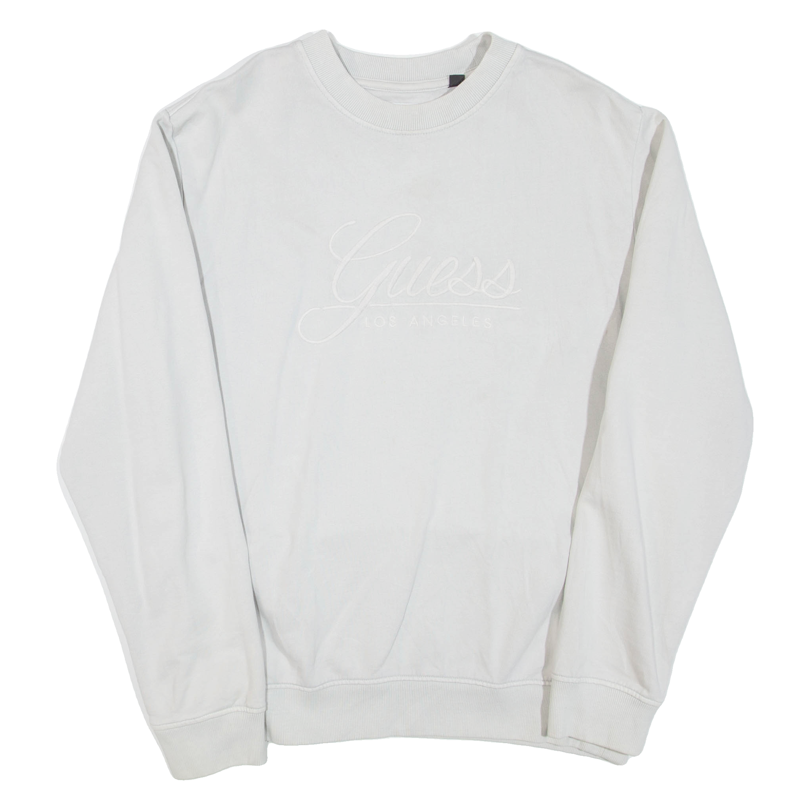 GUESS Mens Sweatshirt Grey Crew Neck L Refurbished - N/A refurbished available on Cerqular