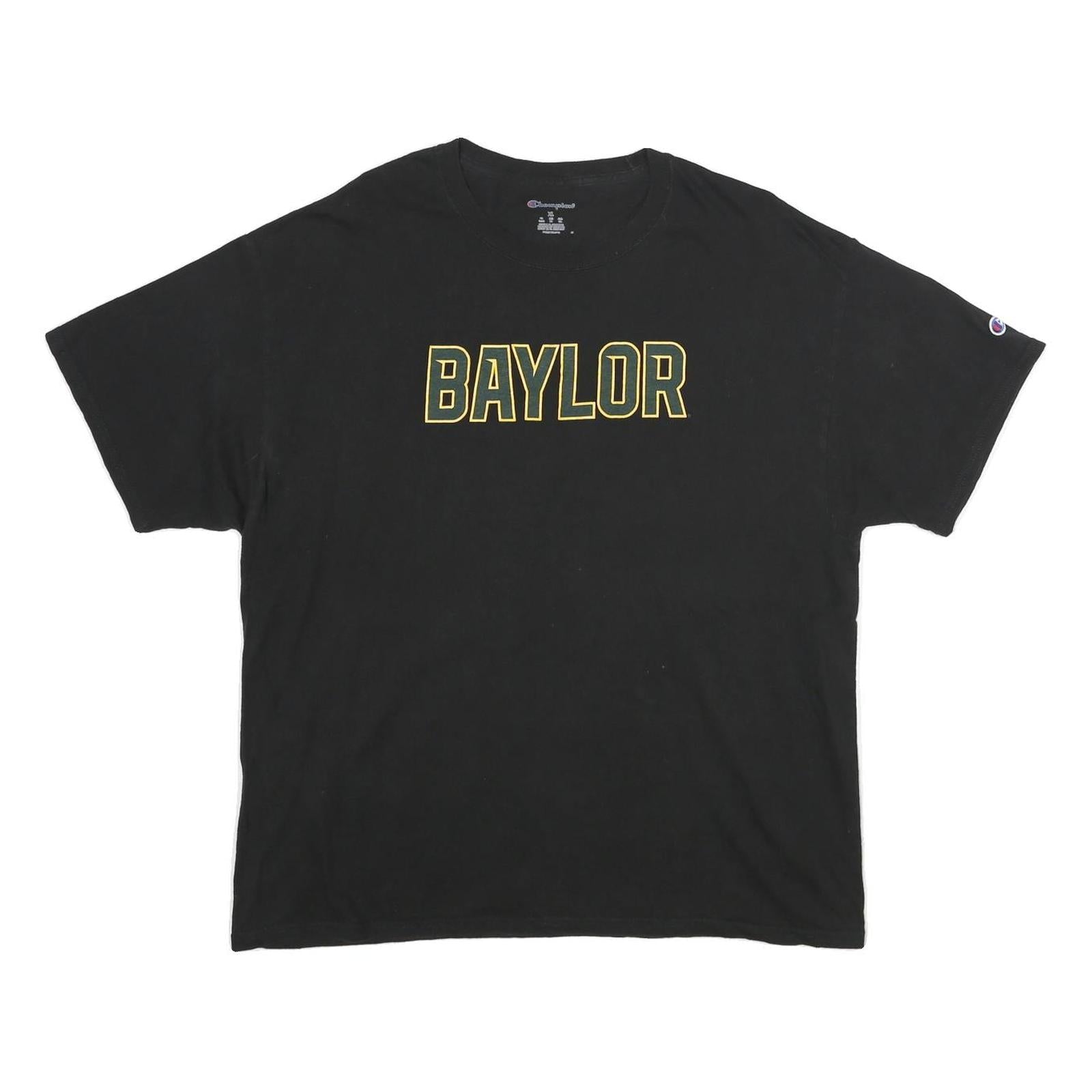 CHAMPION Mens Black Baylor Graphic T-Shirt XL Short Sleeve Crew Neck Collegiate Refurbished - N/A refurbished available on Cerqular