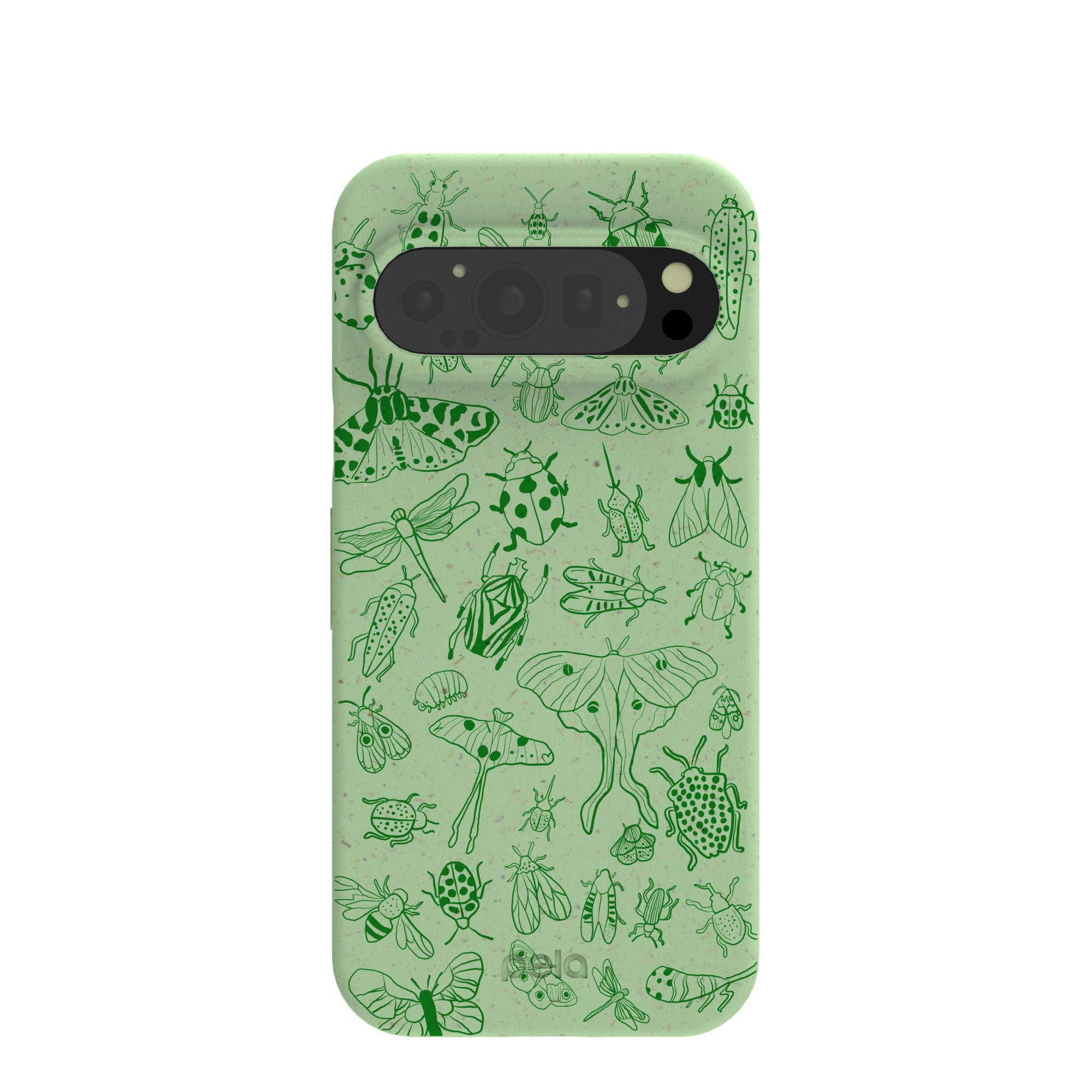 Sage Green Linear Entomology Google Pixel 9/9 Pro Case Refurbished - Pela Case refurbished available on Cerqular