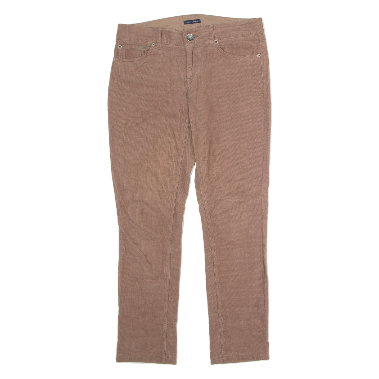 TOMMY HILFIGER Womens Corduroy Trousers Brown Regular Straight W32 L28 Refurbished - N/A refurbished available on Cerqular