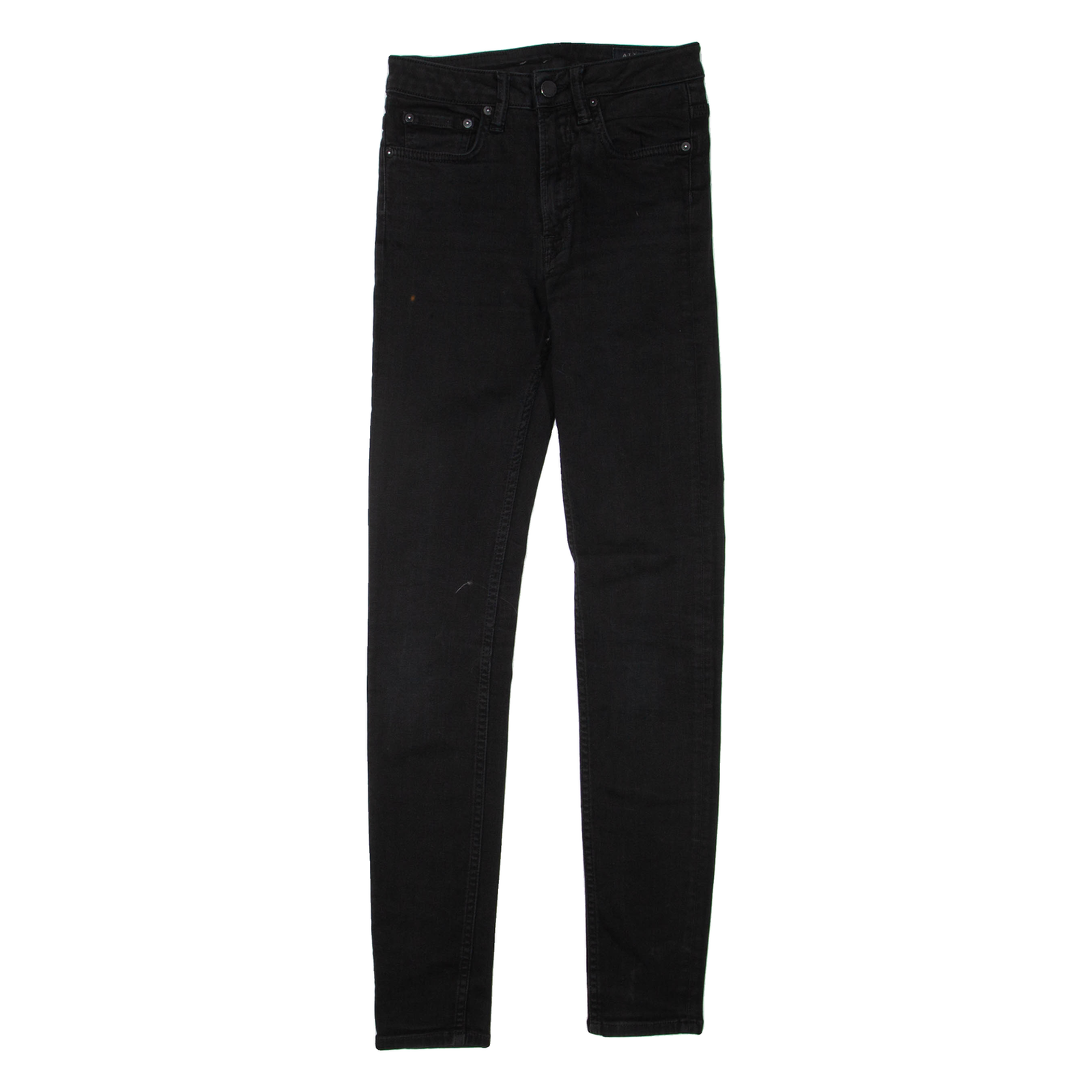 ALL SAINTS Womens Jeans Black Regular Skinny W24 L30 Refurbished - N/A refurbished available on Cerqular