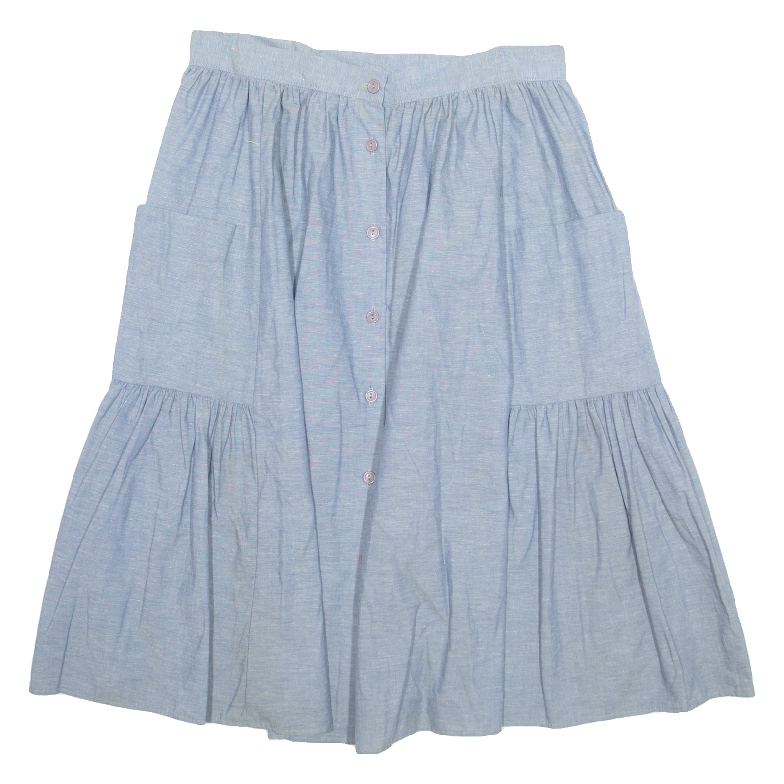BOBBY T H2 Womens A-Line Skirt Blue Midi 90s L Refurbished - N/A refurbished available on Cerqular