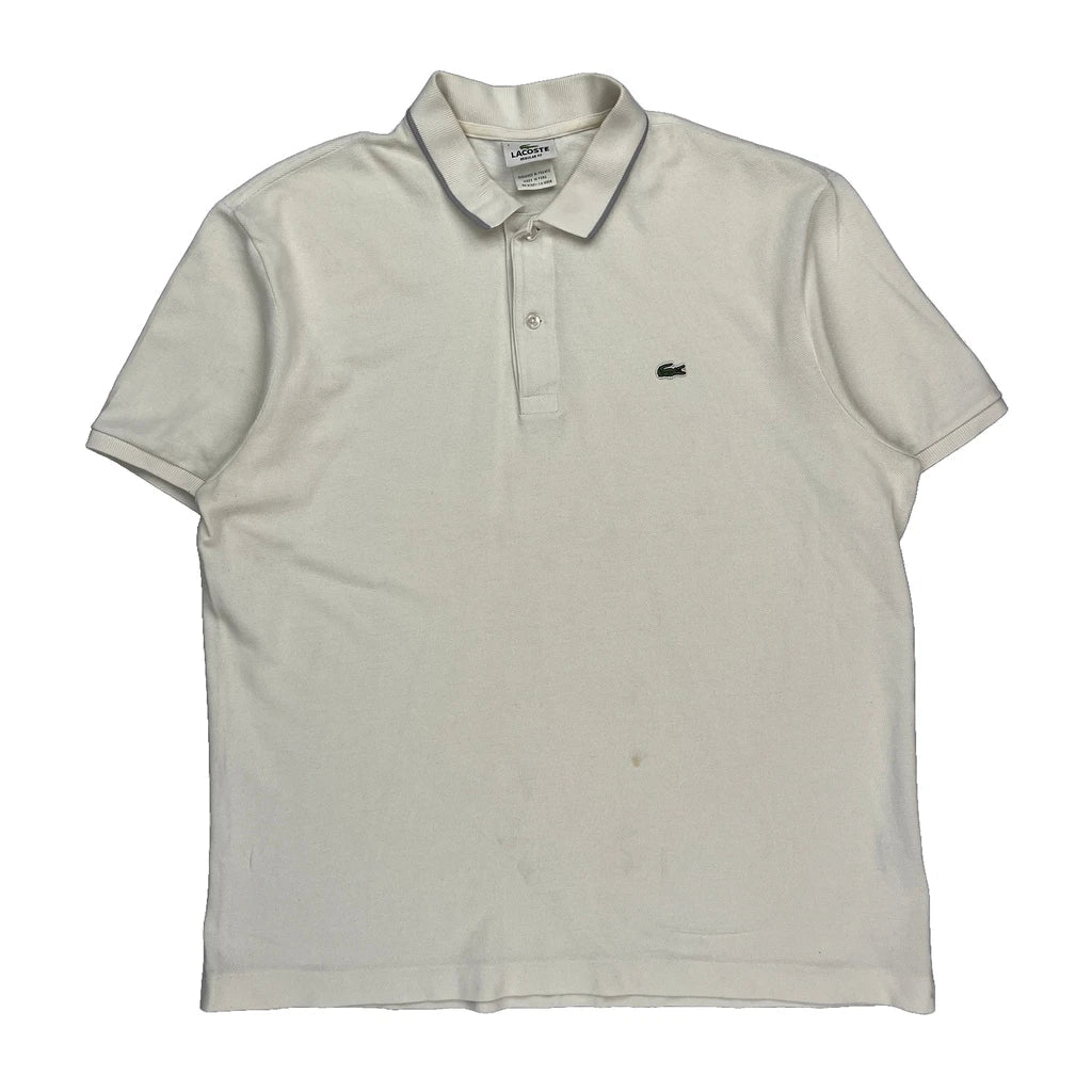 Buy Lacoste Polo Shirt - XL White Cotton Refurbished - $33.49 Lacoste Polo Shirt - XL White Cotton Refurbished - Thrifted (note: this is a term often used to describe second- refurbished available on Cerqular