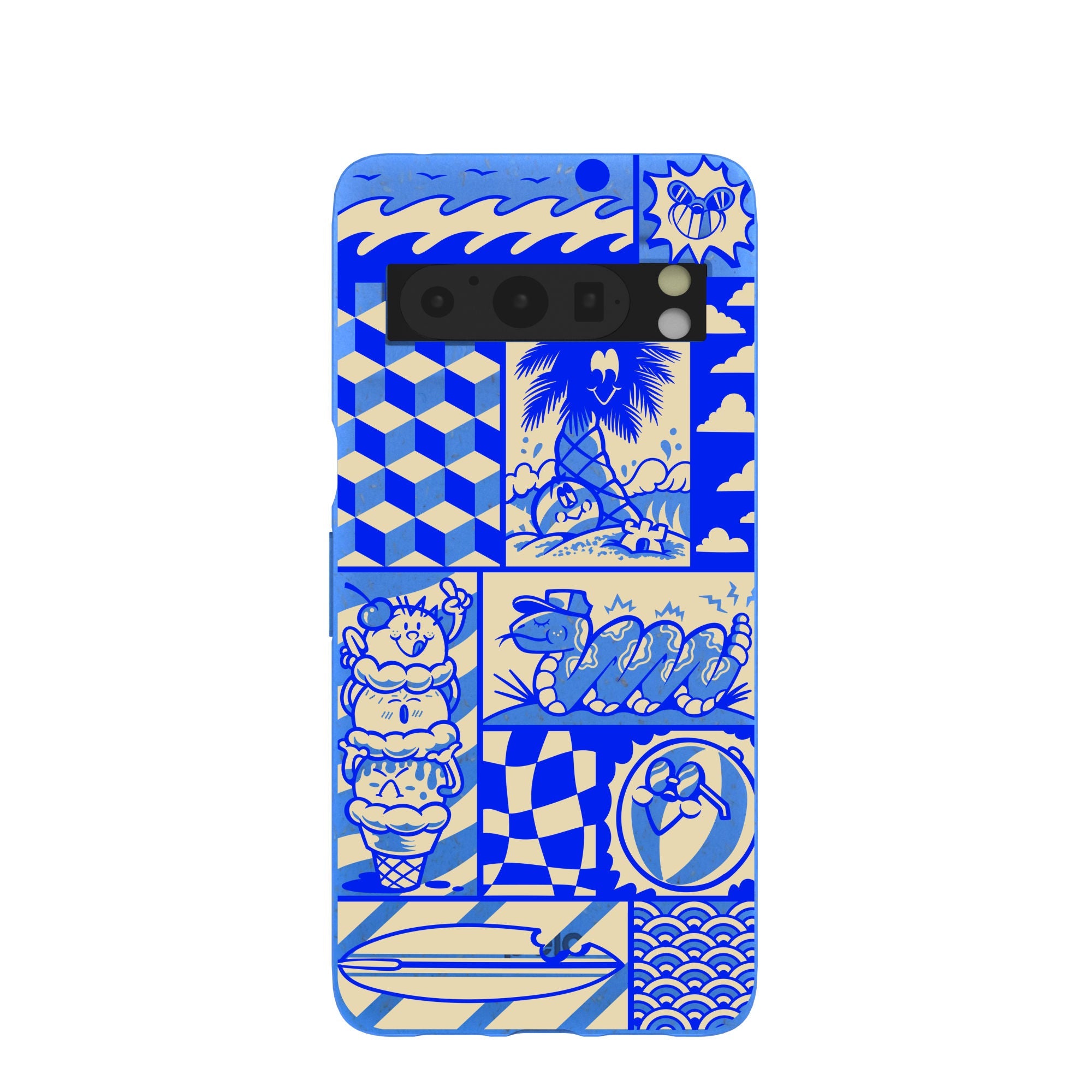 Electric Blue Summer Blues Google Pixel 8 Pro Case Refurbished - Pela Case refurbished available on Cerqular
