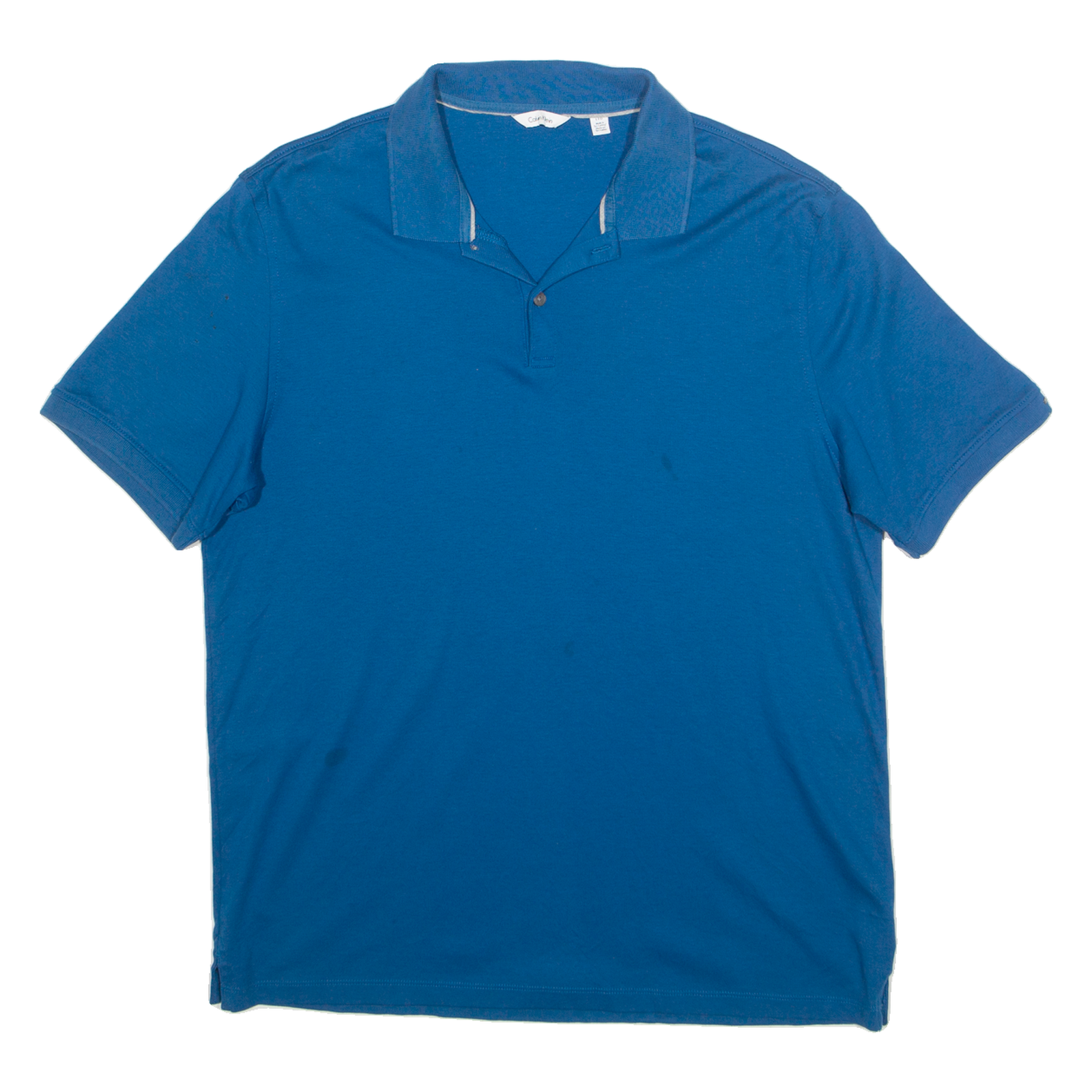 CALVIN KLEIN Soft Touch Mens Polo Shirt Blue L Refurbished - N/A refurbished available on Cerqular
