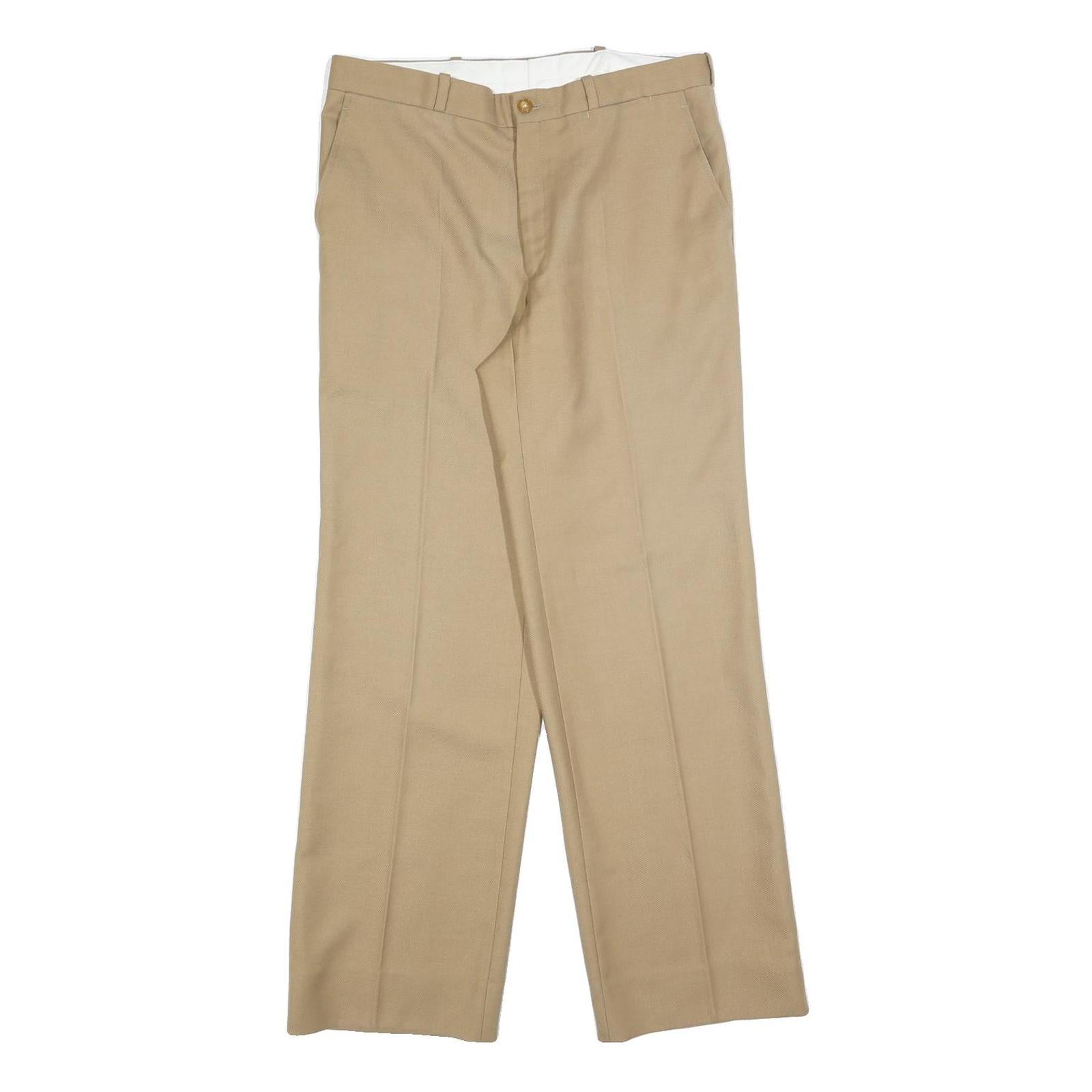 CORTEFIEL Womens Beige Regular Fit Straight Trousers W32 L32 Cotton Blend Zip Refurbished - N/A refurbished available on Cerqular