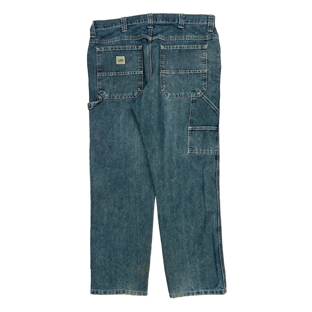 Lee Carpenter Jeans - 37W 30L Blue Denim Refurbished - Thrifted (note: this is a term often used to describe second- refurbished available on Cerqular