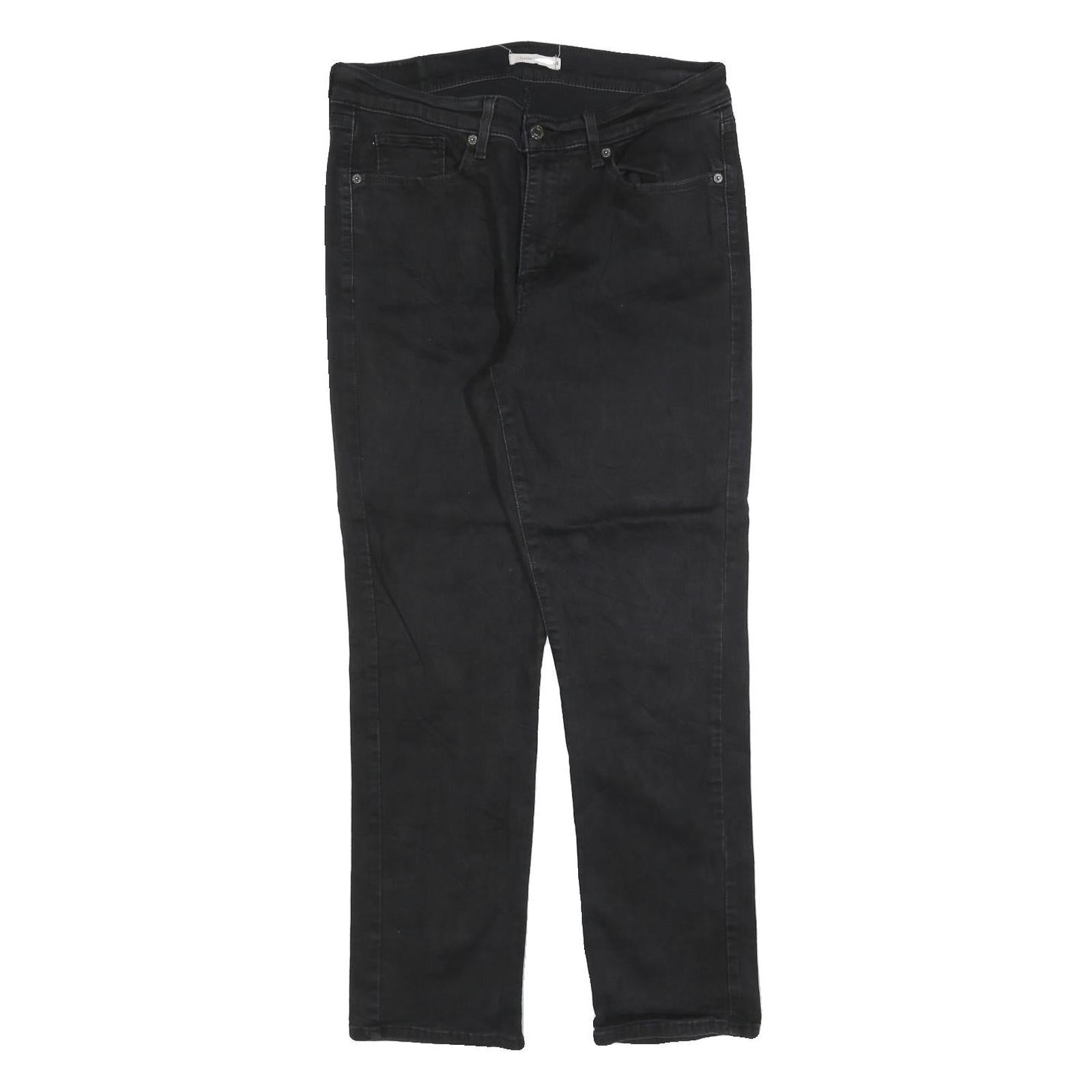 LEVI'S Womens Jeans Black Classic Straight Denim Raw W32 L30 Comfortable Stylish Refurbished - N/A refurbished available on Cerqular
