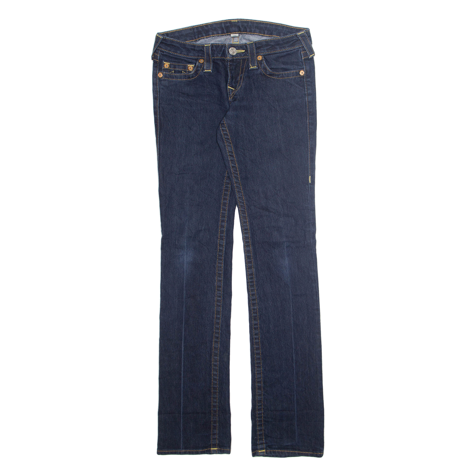 TRUE RELIGION Womens Jeans Blue Slim Straight W27 L33 Refurbished - N/A refurbished available on Cerqular