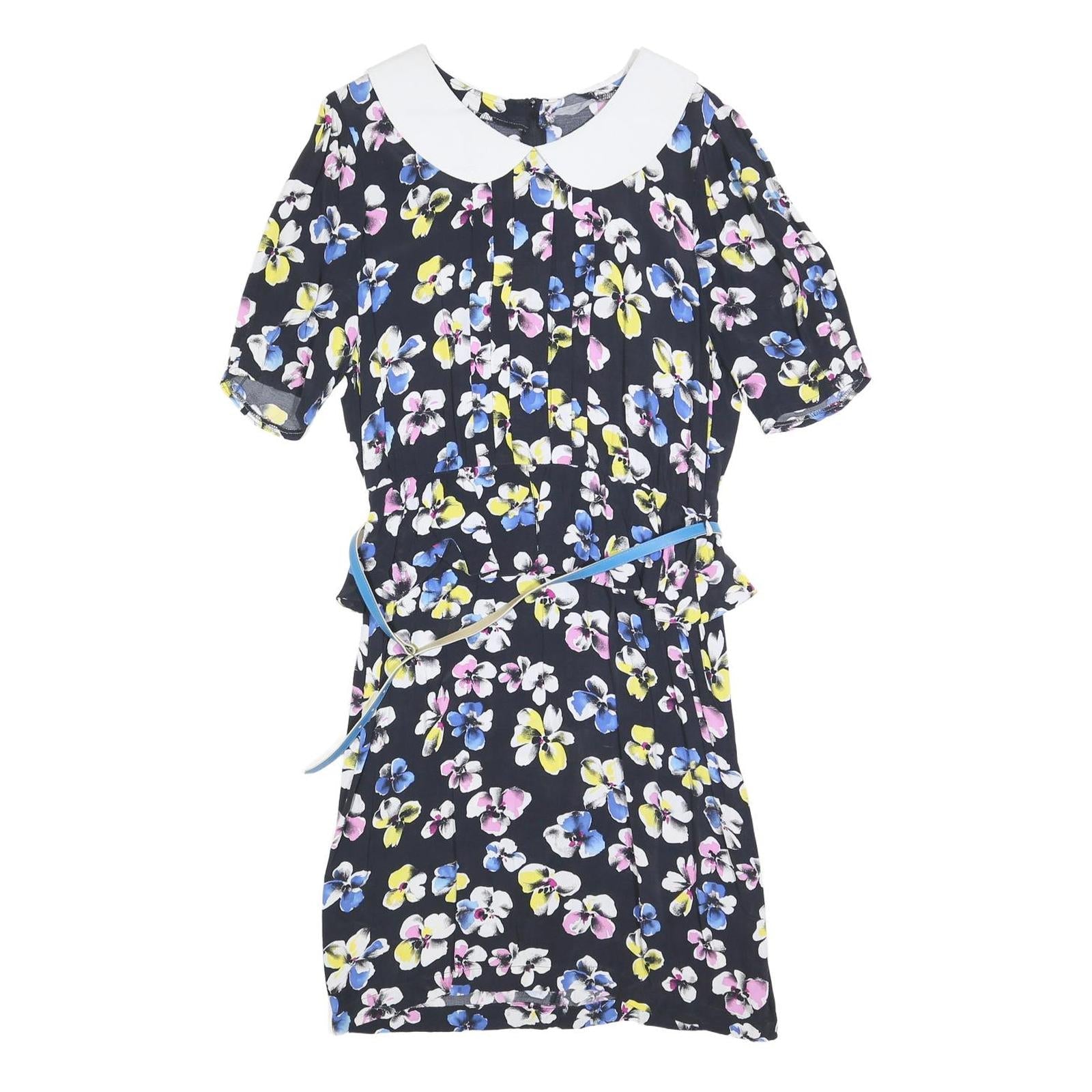 Buy Womens Black Floral Day Cotton Blend Dress Short Sleeve Short Size S Belted Refurbished - $23.39 Womens Black Floral Day Cotton Blend Dress Short Sleeve Short Size S Belted Refurbished - N/A refurbished available on Cerqular