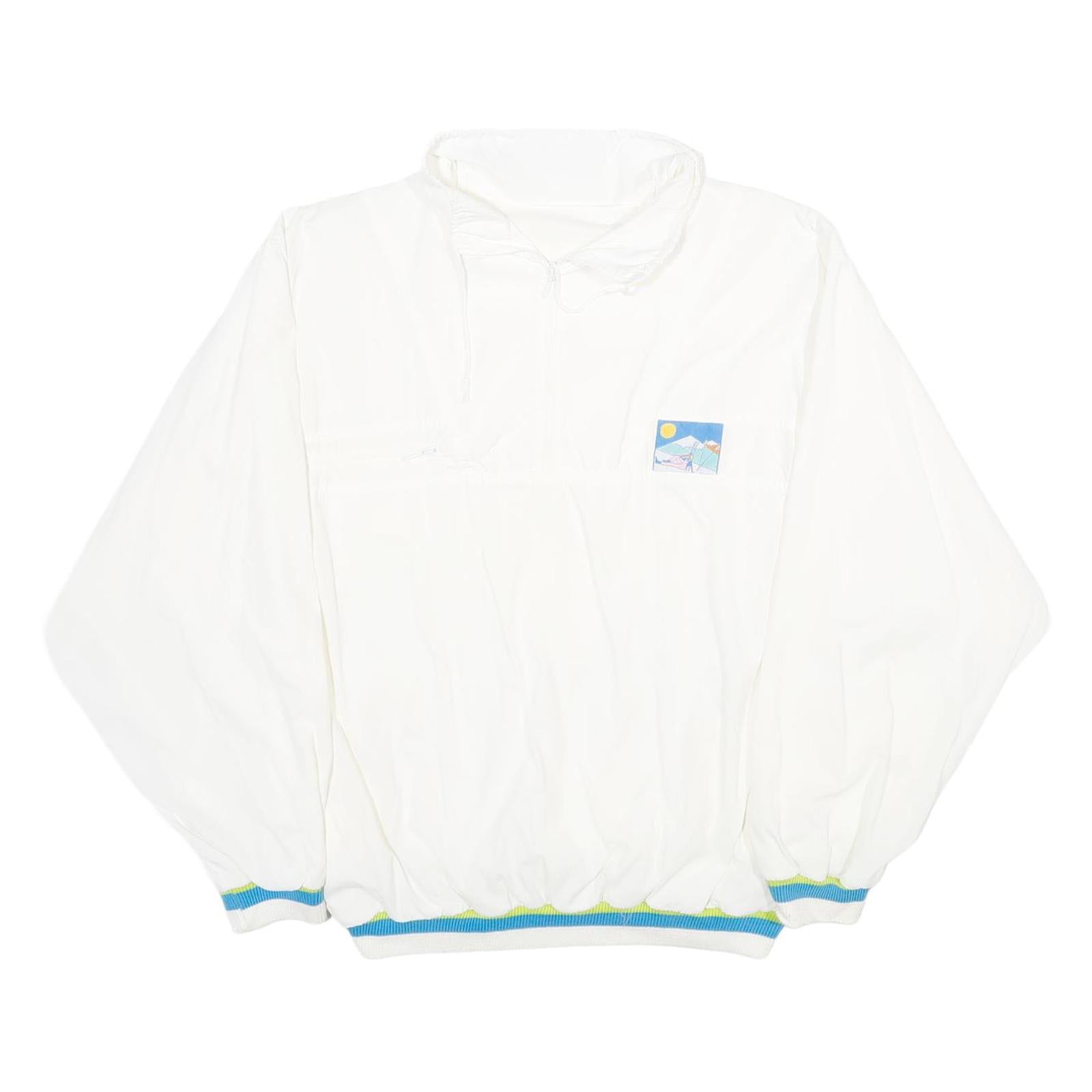 Womens White Polyester Blend Plain Casual L Jacket With Colour Trim And Graphic Refurbished - N/A refurbished available on Cerqular