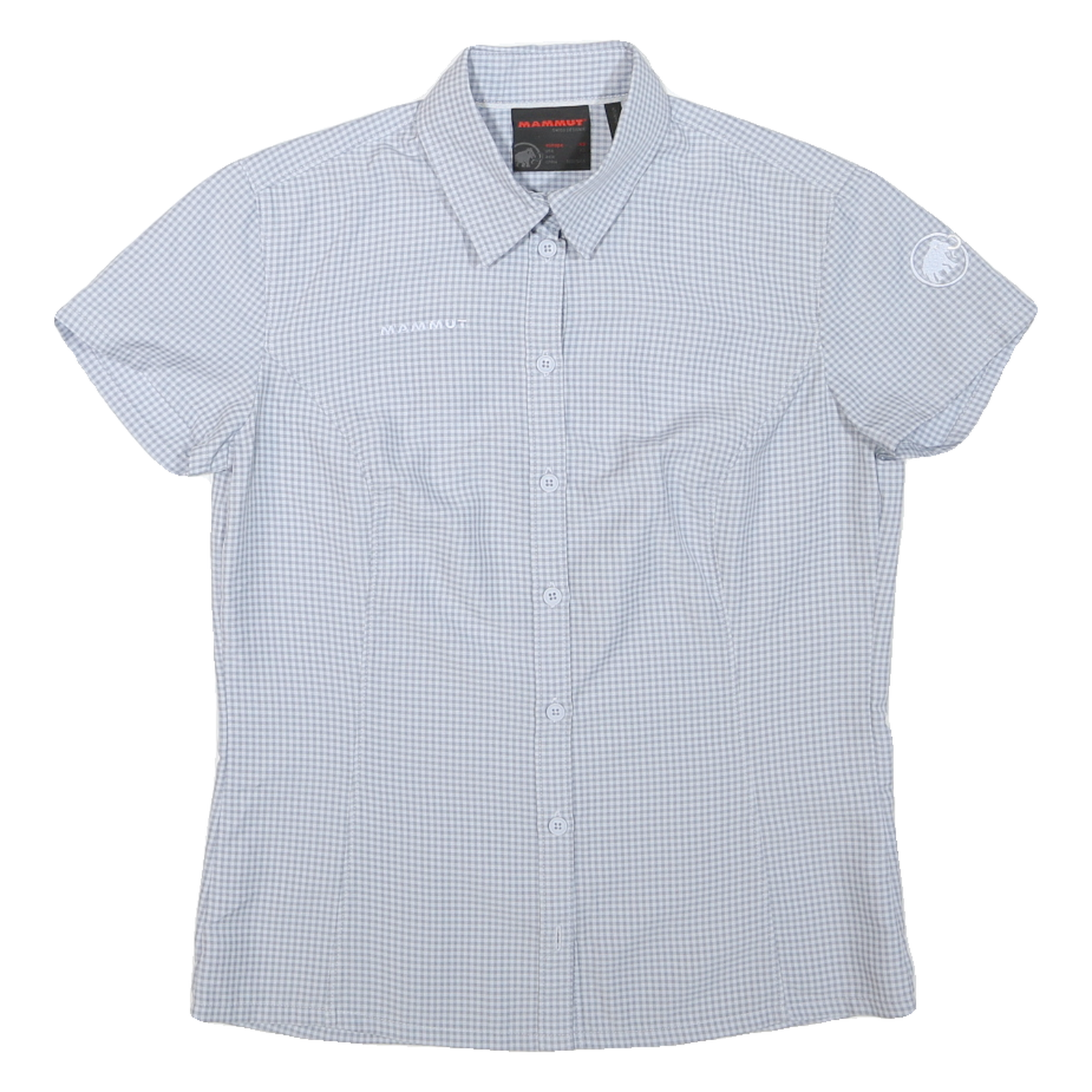 MAMMUT Womens Blue Check Short Sleeve Shirt XS Lightweight Breathable Outdoor Refurbished - N/A refurbished available on Cerqular