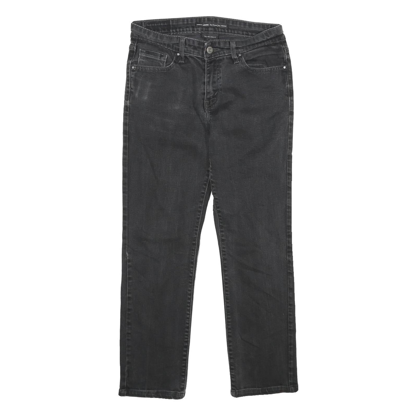 LEVI'S Mid Rise Skinny Womens Jeans Black Regular Skinny Denim W28 L28 Zip Refurbished - N/A refurbished available on Cerqular