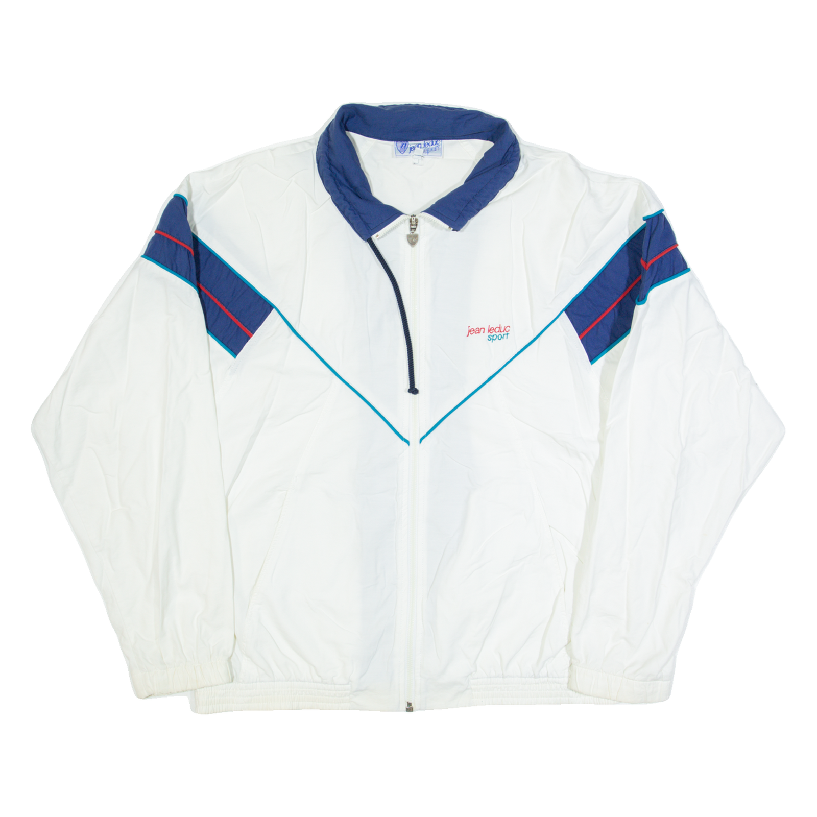 JEAN LEDUC Mens Track Jacket White 90s L Refurbished - N/A refurbished available on Cerqular
