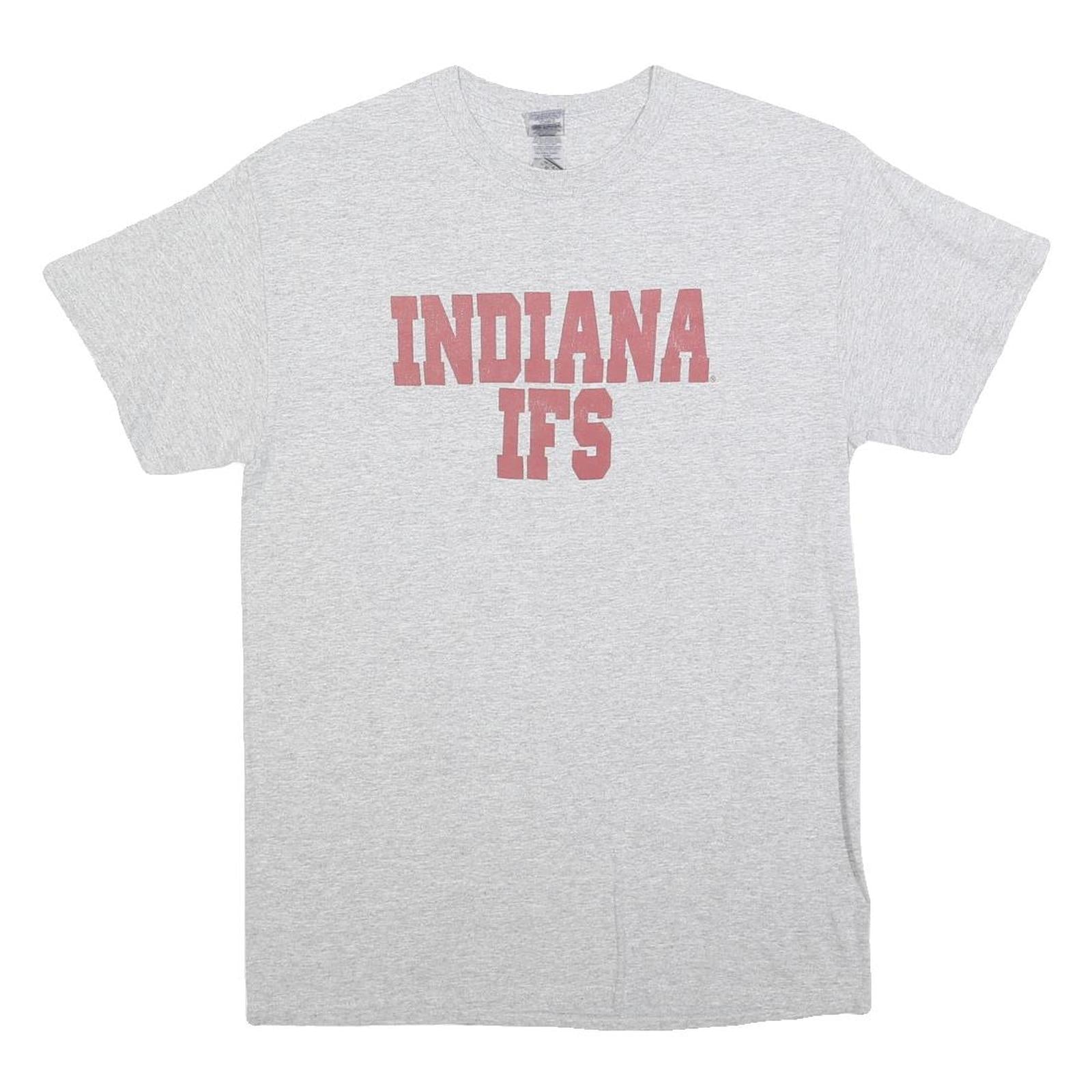 GILDAN Mens Grey Indiana IFS Graphic T-Shirt M Short Sleeve Crew Neck Casual Refurbished - N/A refurbished available on Cerqular