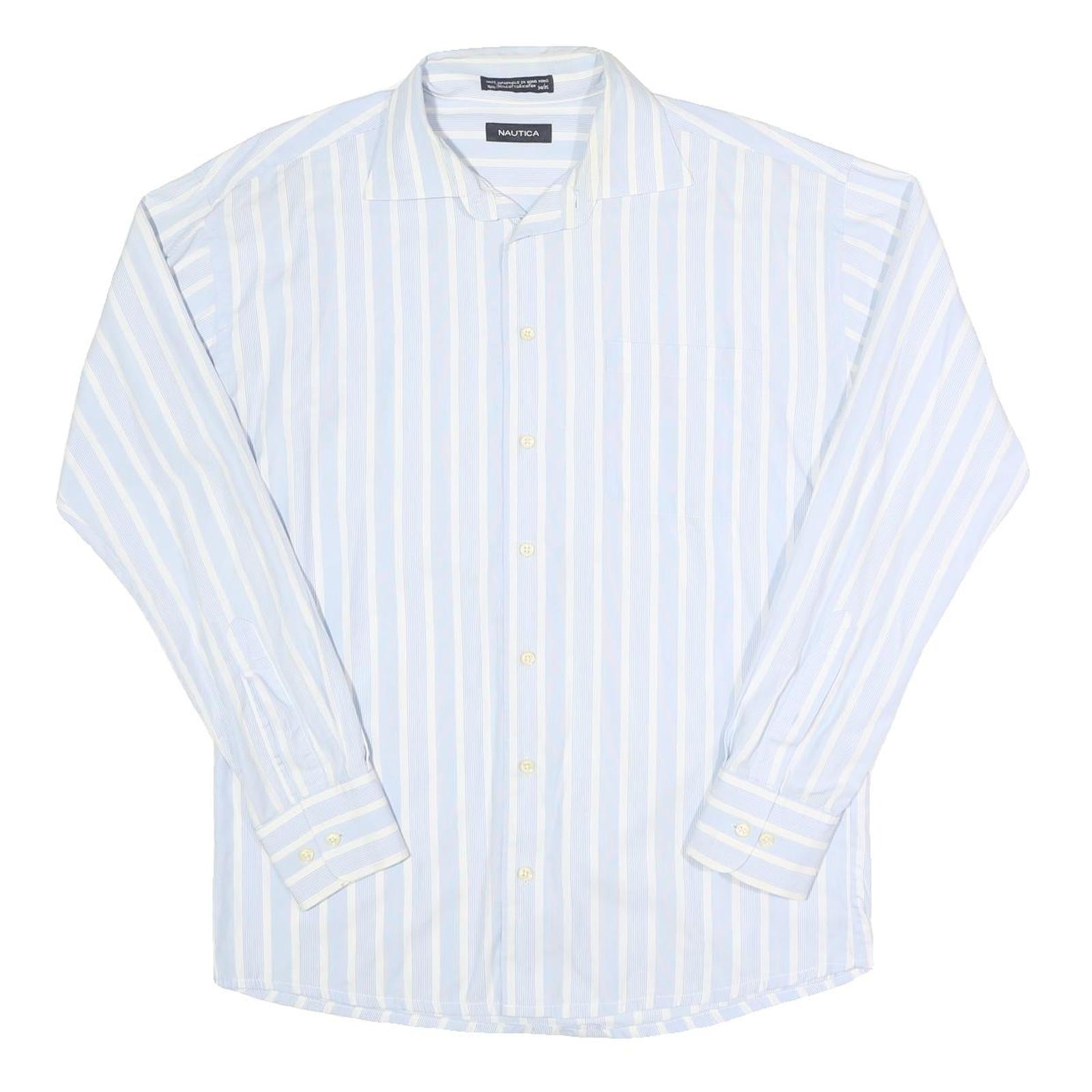 Buy NAUTICA Mens Blue & White Striped Shirt M Cotton Classic Fit Long Sleeve Button Refurbished - $22.09 NAUTICA Mens Blue & White Striped Shirt M Cotton Classic Fit Long Sleeve Button Refurbished - N/A refurbished available on Cerqular