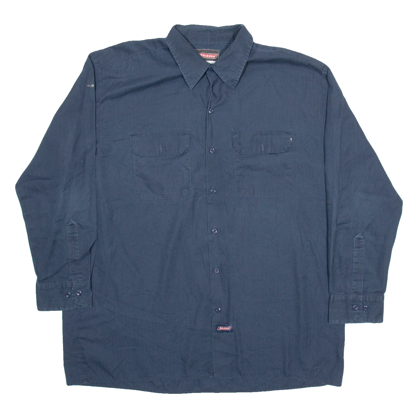 DICKIES Mens Worker Shirt Blue Long Sleeve XL Refurbished - N/A refurbished available on Cerqular