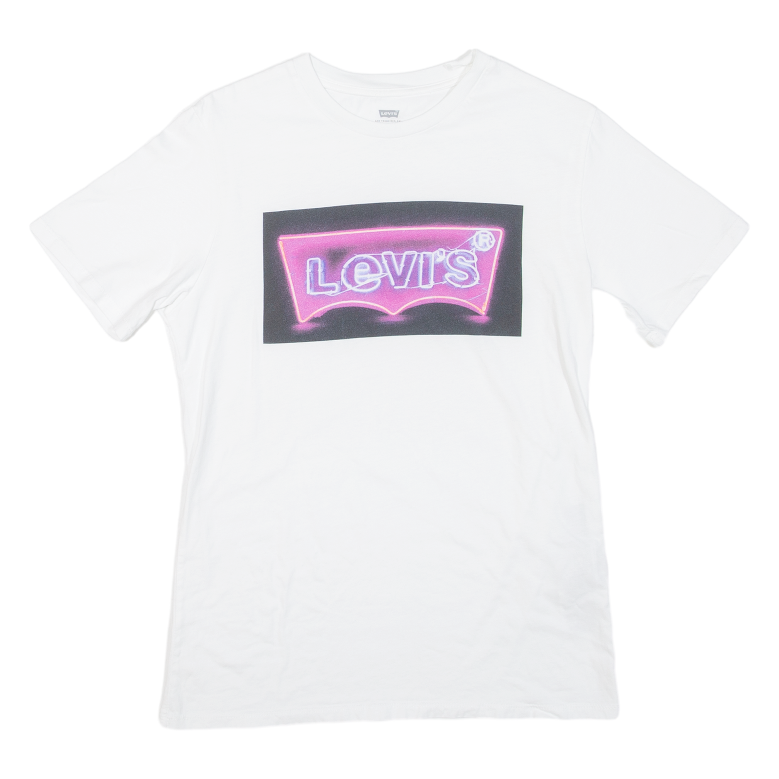 LEVI'S Mens T-Shirt White Crew Neck S Refurbished - N/A refurbished available on Cerqular