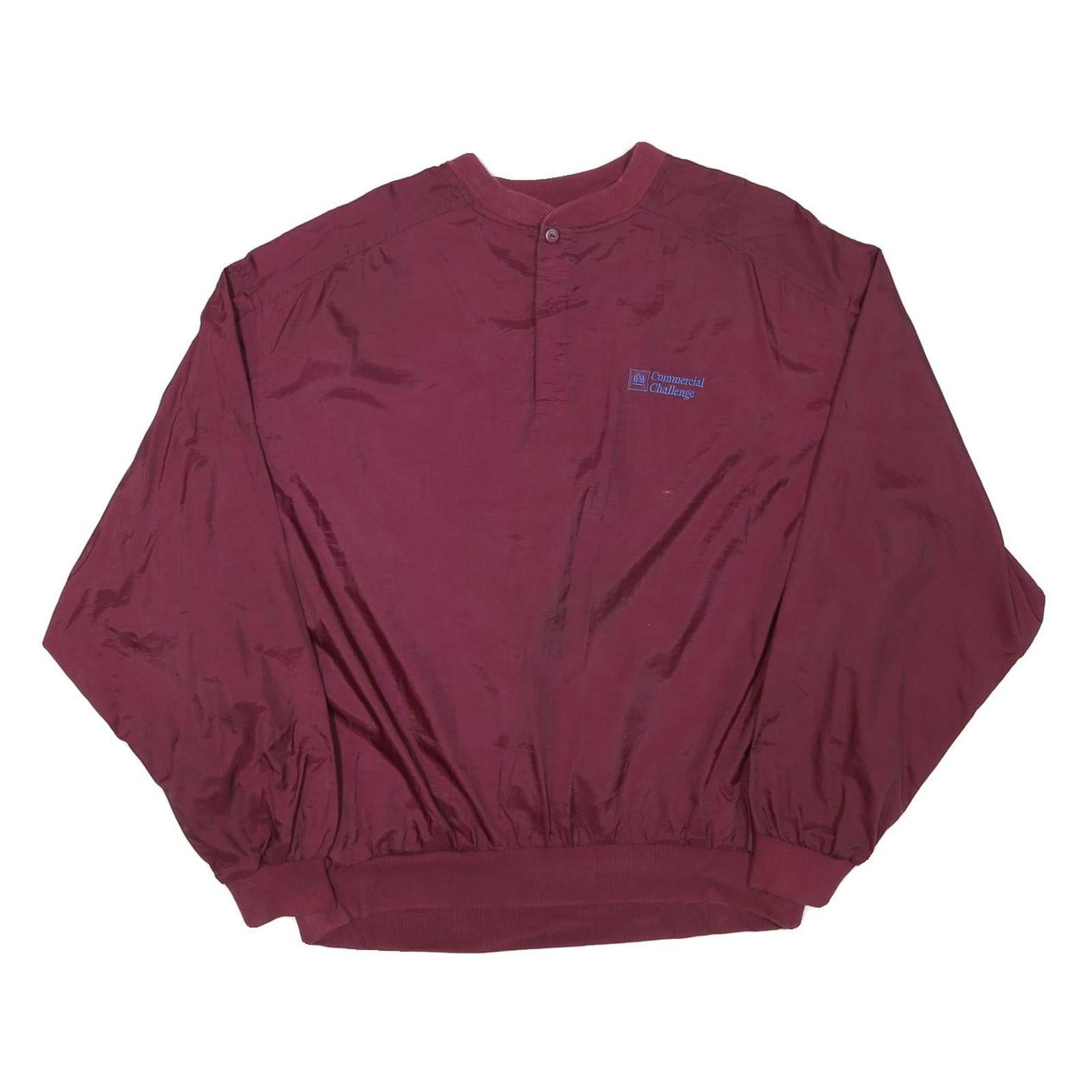 PORT COMPANY Mens Maroon Crew Neck L Sweatshirt Commercial Challenge Embroidered Refurbished - N/A refurbished available on Cerqular